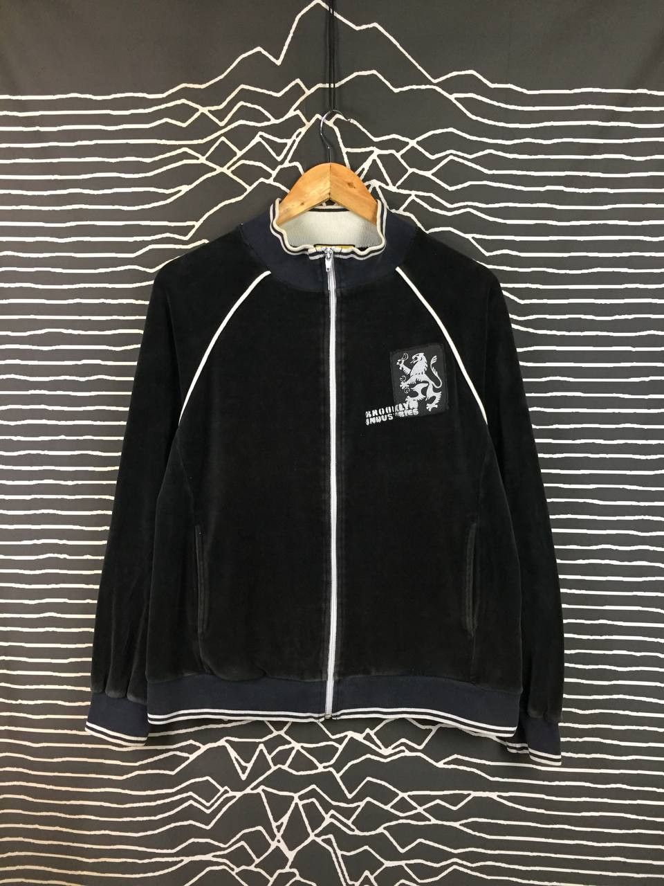 Brooklyn Industries Vtg Brooklyn Industries Lion Crest Logo Velour Track Jacket Size US M / EU 48-50 / 2 - 2 Thumbnail