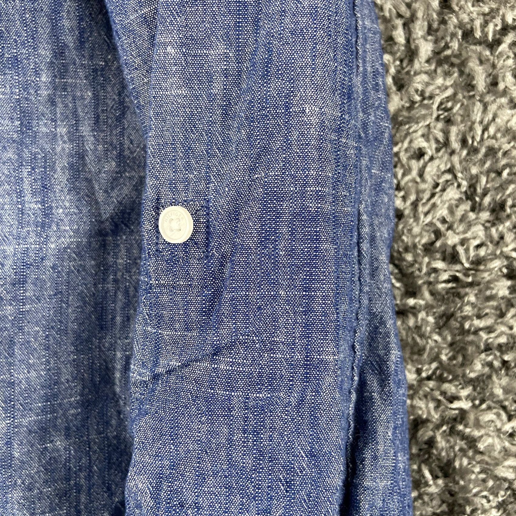Tommy Hilfiger Tommy Hilfiger Button-Up Shirt Long Sleeve Blue Adult Medium Mens Size US M / EU 48-50 / 2 - 3 Thumbnail