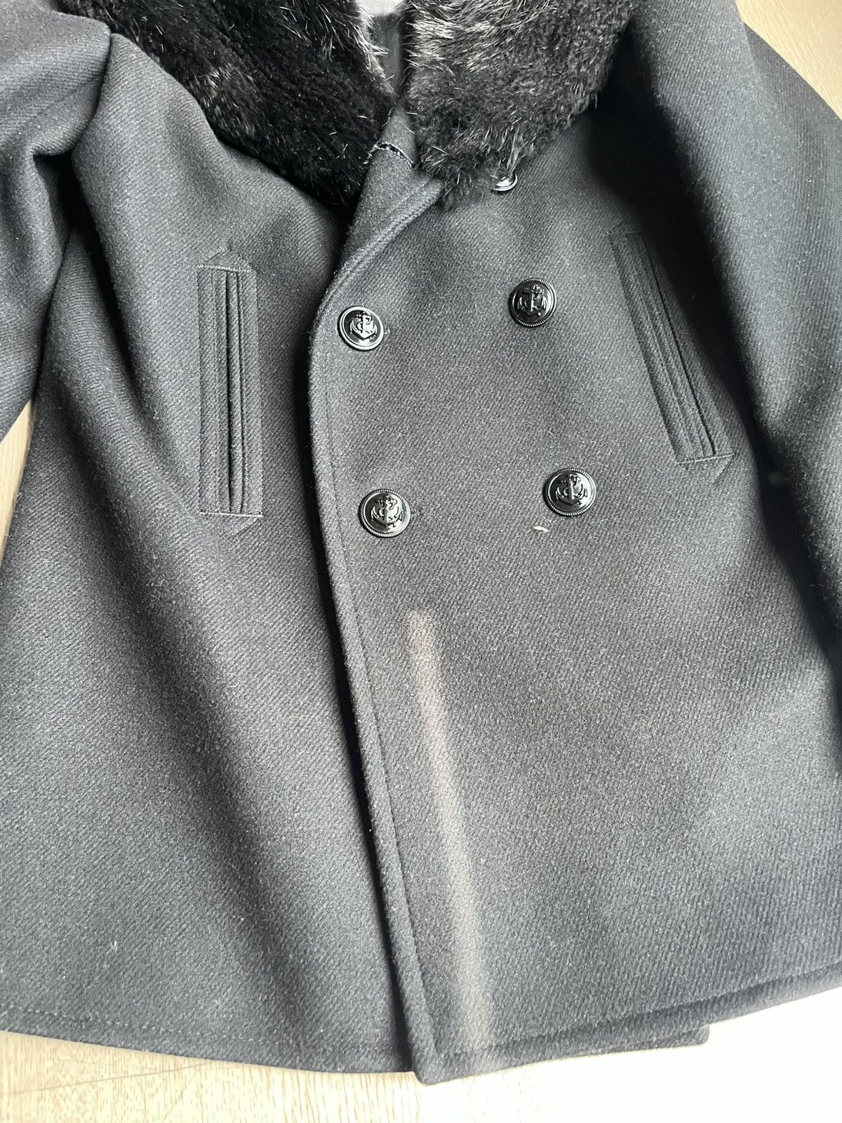 Saint Laurent Paris 46 Saint Laurent Nutria real fur collar wool peacoat jacket Size US S / EU 44-46 / 1 - 3 Thumbnail