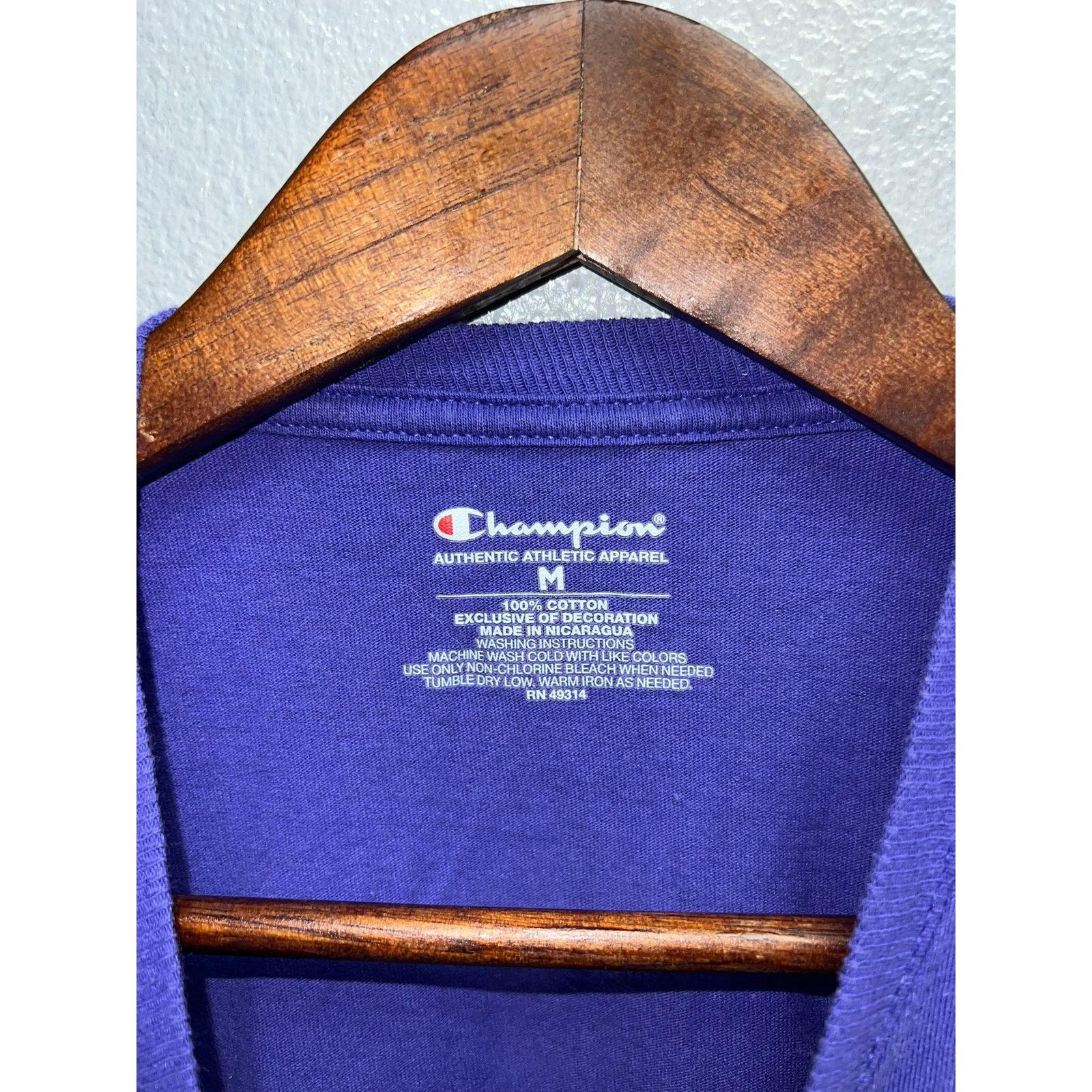 Champion Rice University Shirt Spellout Purple College Tee Champion M Size US M / EU 48-50 / 2 - 4 Thumbnail