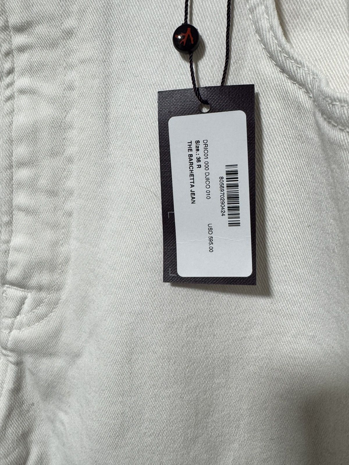Isaia Napolii Isaia Napoli Barchetta White Denim Designer Jeans Size US 36 / EU 52 - 5 Thumbnail