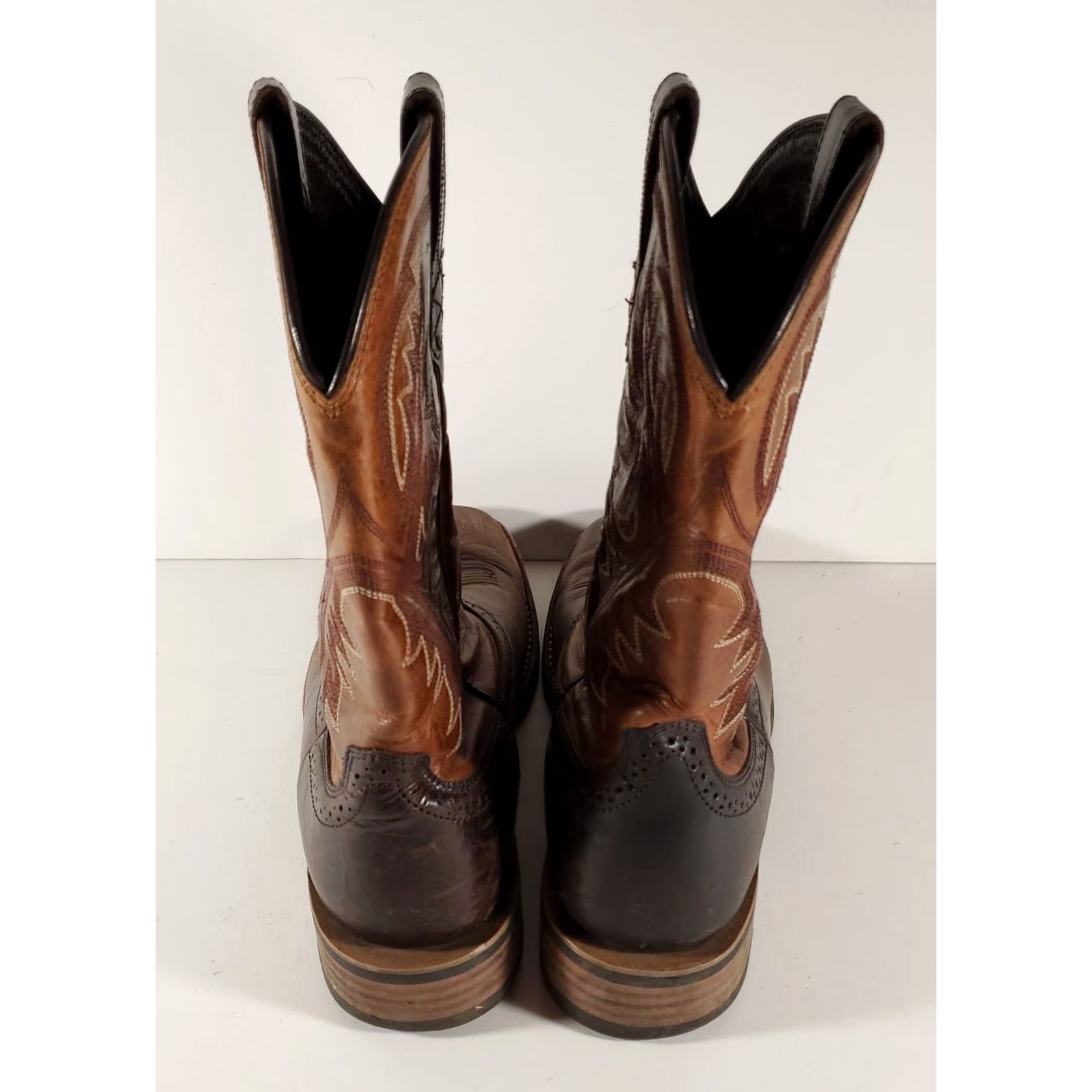 Ariat Ariat Quickdraw Boots Leather Cowboy Western Brown Mens 9.5 Boots Mens Brown 9.5 Ariat Quickdraw Western Cowboy Leather Shoes Size US 10 / EU 43 - 3 Thumbnail