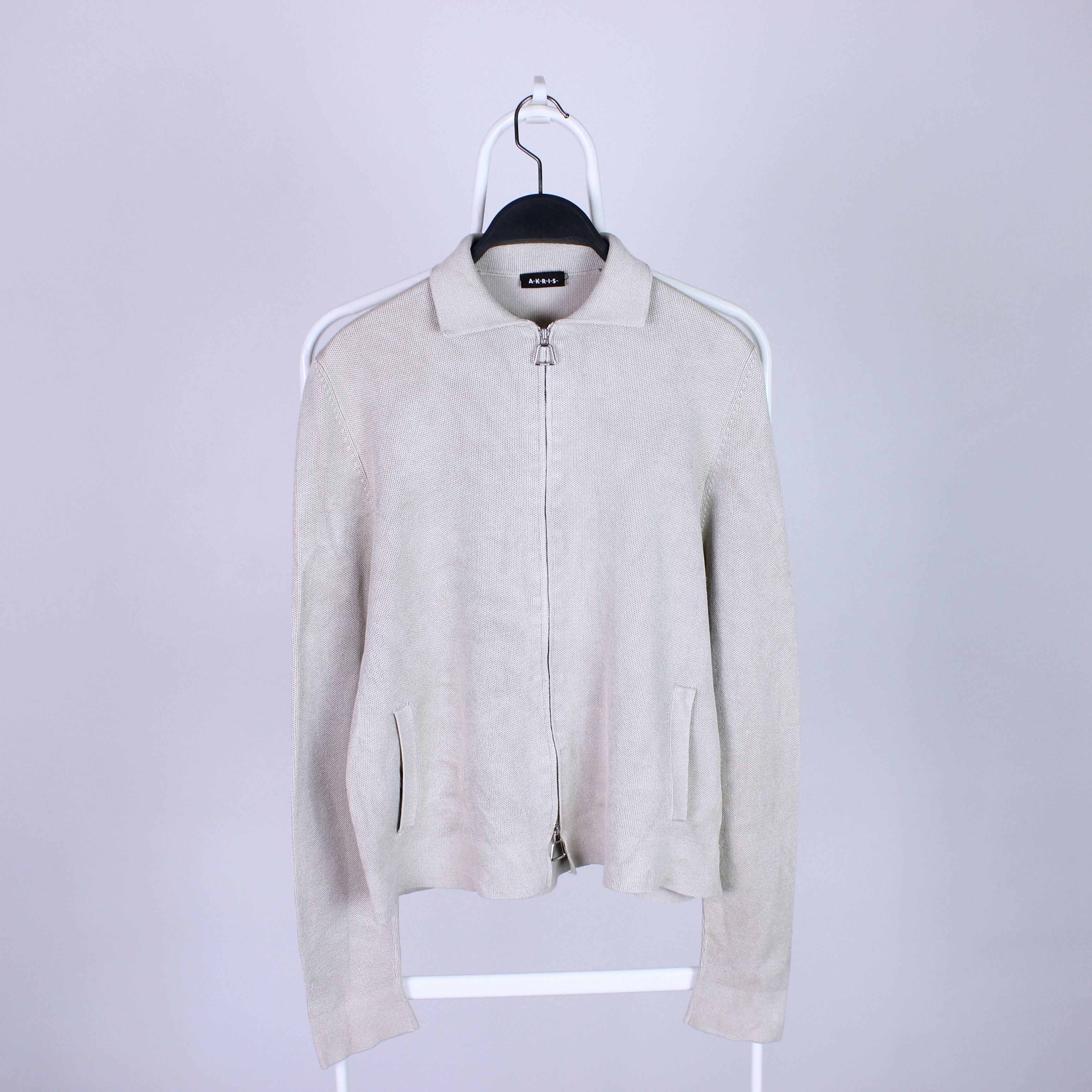 Akris Akris women full zip light sweatshirt S M cream silk RIRI Size S / US 4 / IT 40 - 4 Thumbnail