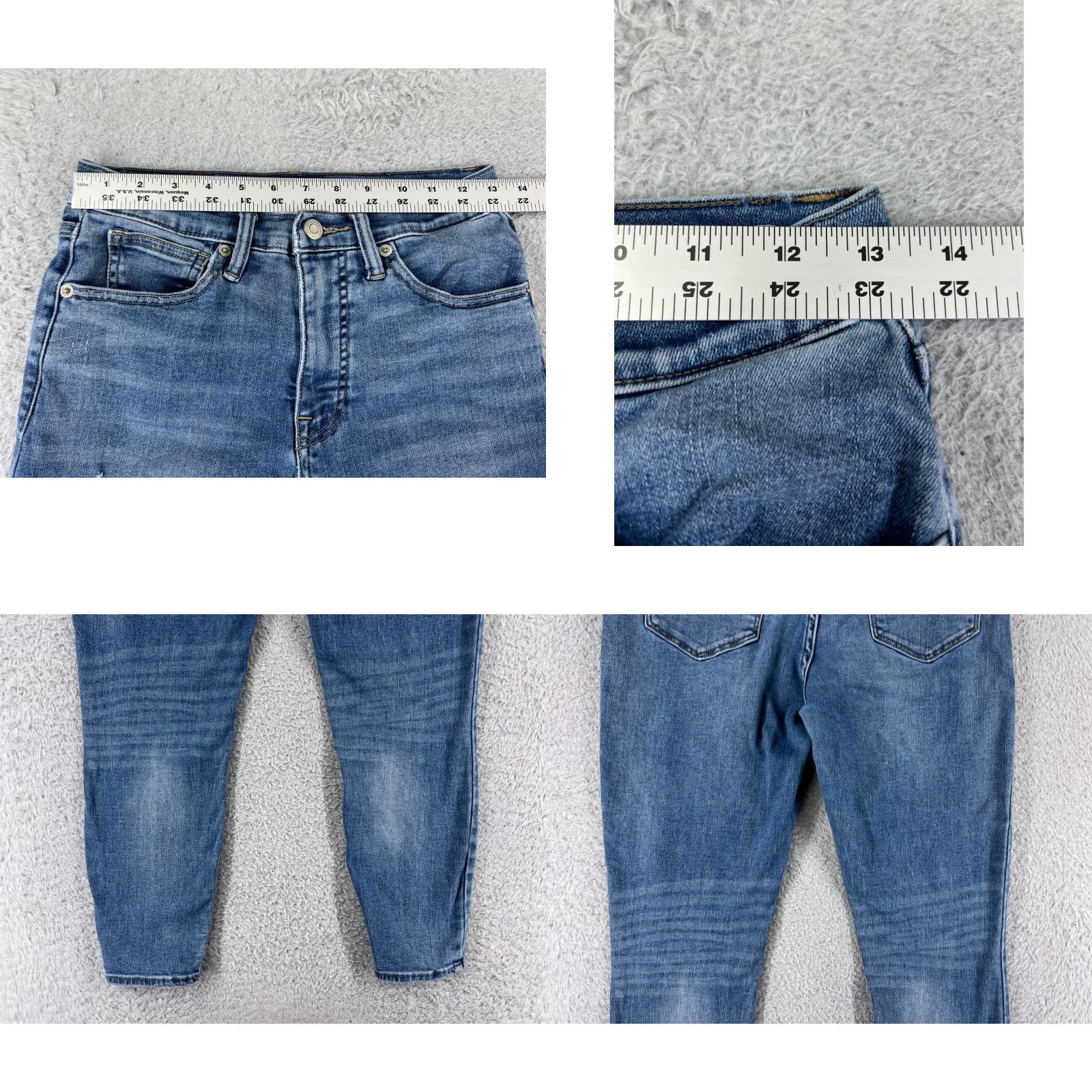 Lucky Brand Lucky Brand Jeans Women's 8 Blue Denim Bridgette Skinny Crop Distressed Cropped 5-Pocket Denim Jeans Size 30" / US 8 / IT 44 - 9 Thumbnail