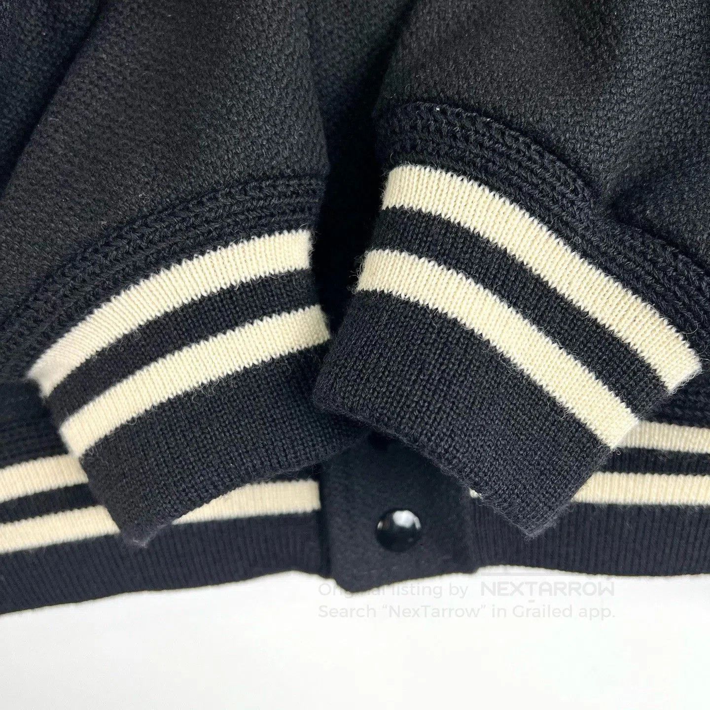 Saint Laurent Paris Saint Laurent Black Leather Patchwork Baseball Jacket. Size US S / EU 44-46 / 1 - 5 Thumbnail