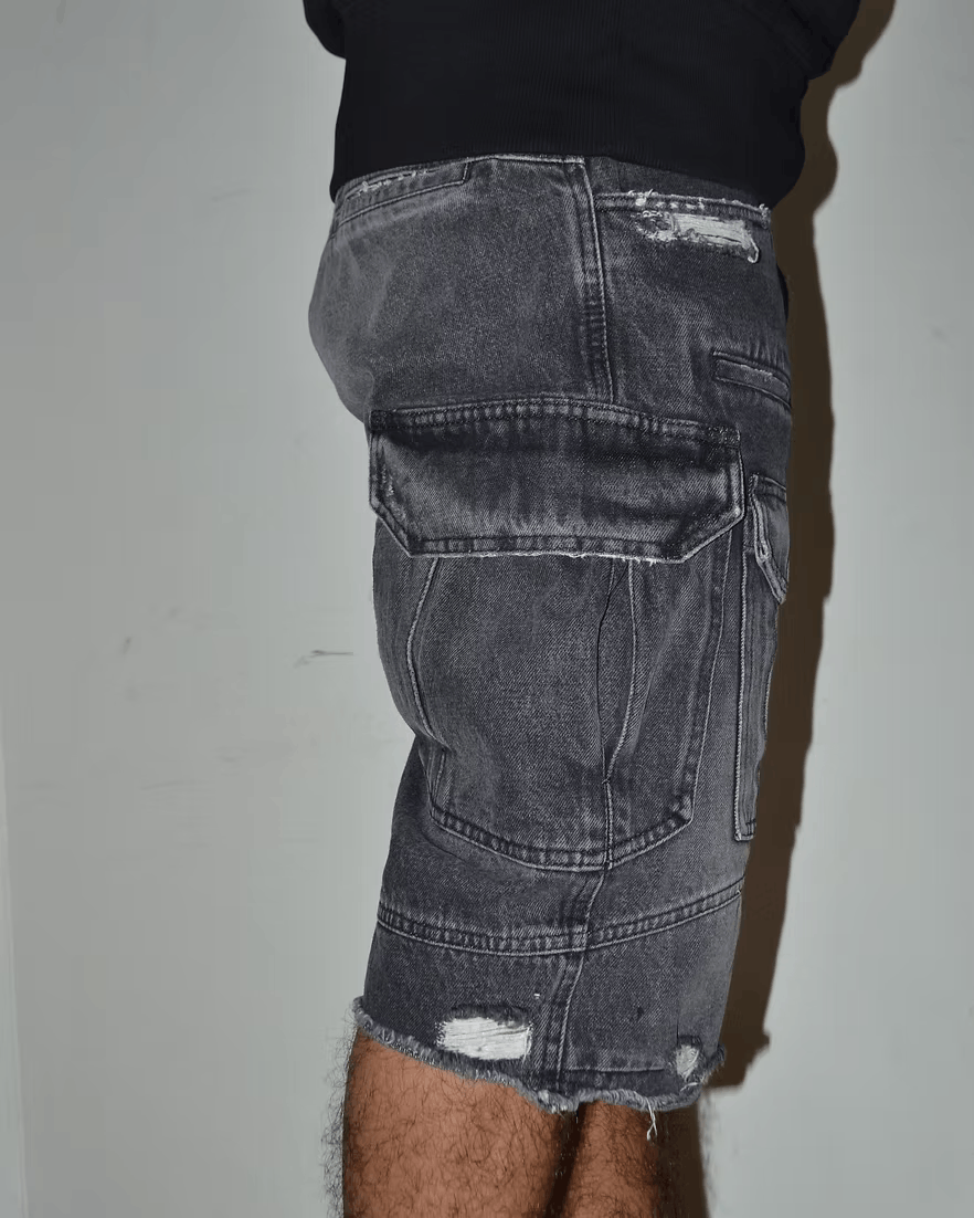 Givenchy SS2023 by Matthew Williams Distressed Denim Cargo Shorts Size US 30 / EU 46 - 4 Thumbnail
