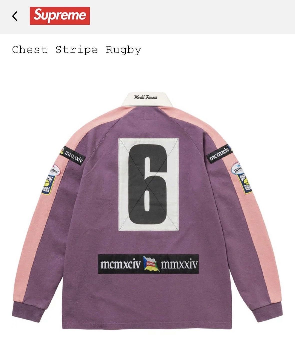 Supreme Supreme Chest Stripe Rugby Shirt Size US L / EU 52-54 / 3 - 8 Thumbnail