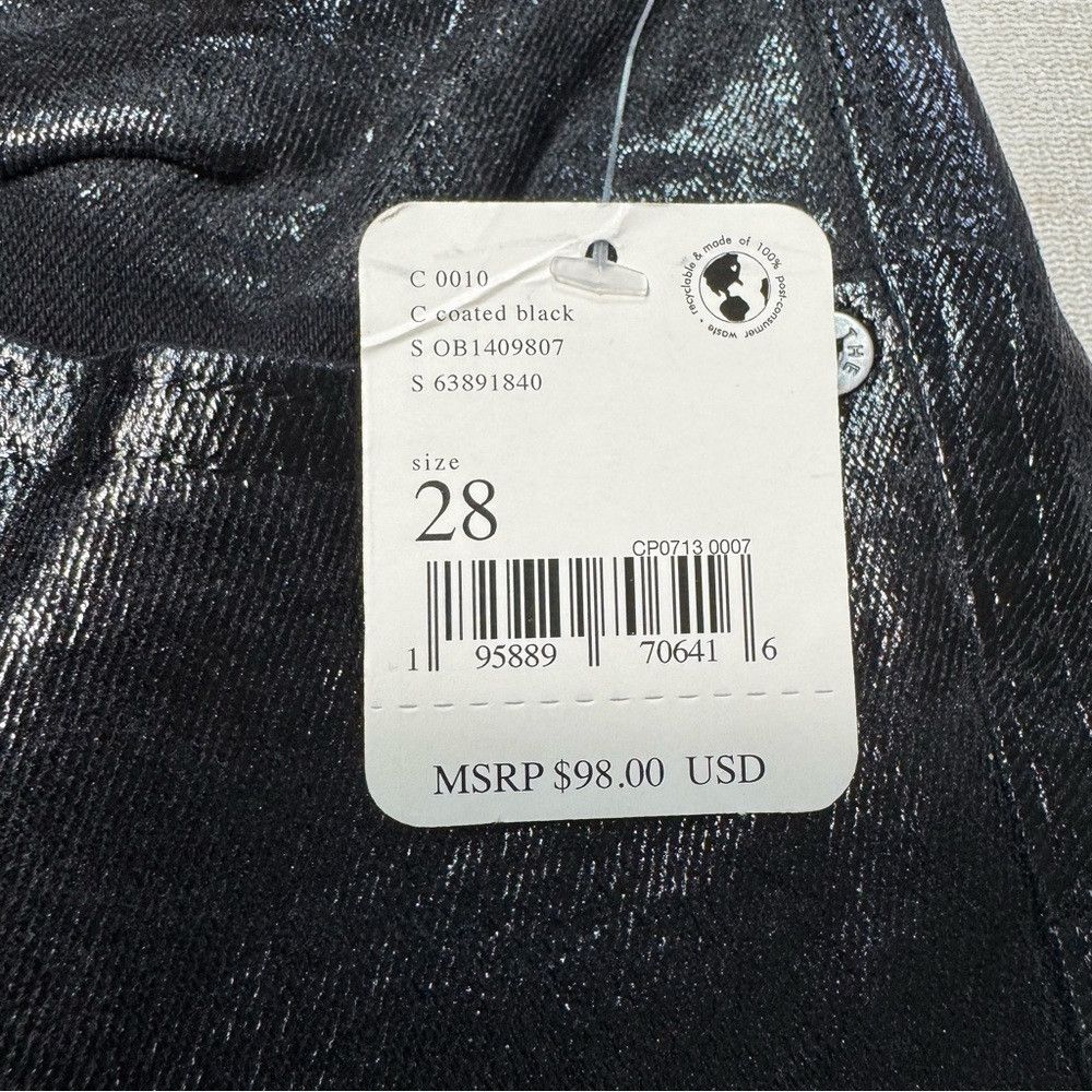 Free People NWT New Free People Raw High-Rise Coated Jeans Size 28 Size 28" / US 6 / IT 42 - 8 Thumbnail
