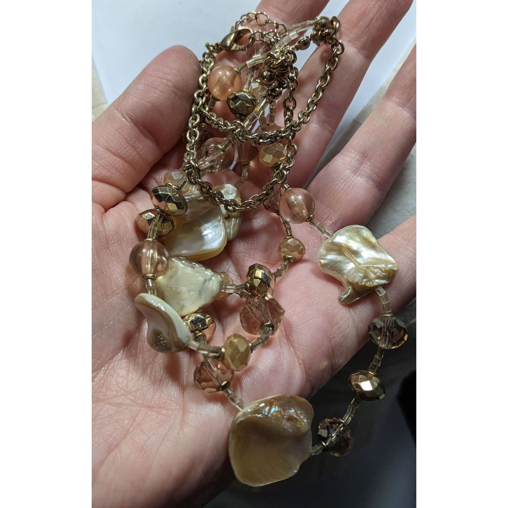 Other Bohemian Glam Layered Shell & Bead Necklace With Gold Chain Size ONE SIZE - 5 Thumbnail