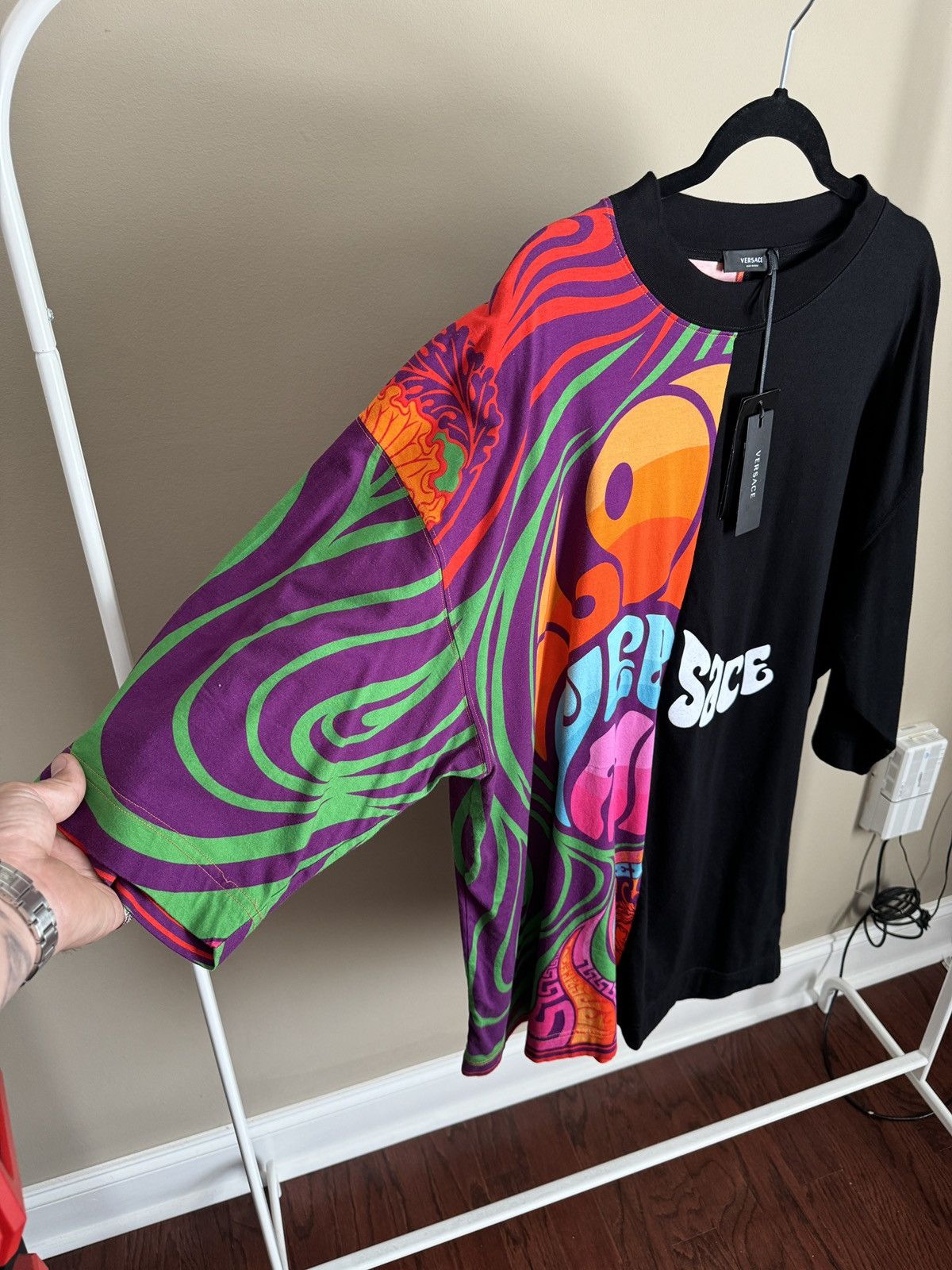 Versace Versace Oversized Split T Shirt Size US XXL / EU 58 / 5 - 3 Thumbnail