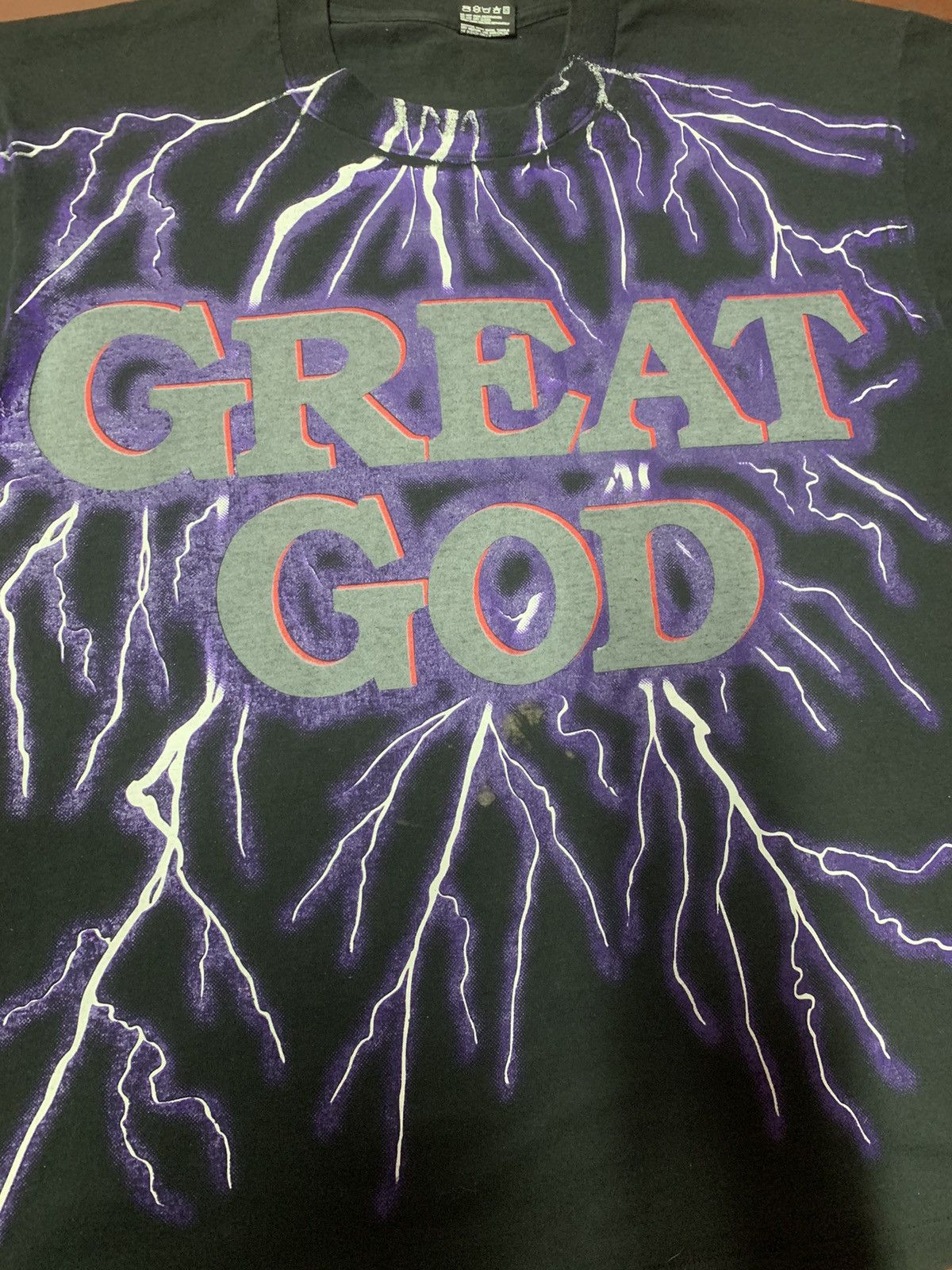 Fruit Of The Loom × Vintage Jesus thunder tee Size US XL / EU 56 / 4 - 2 Thumbnail