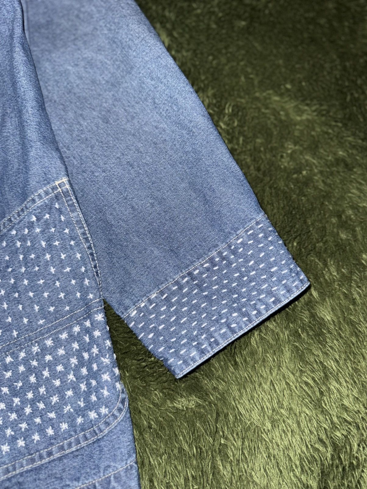Gramicci [L] Gramicci Japanese Boro Sashiko Denim Coverall Jacket Size US L / EU 52-54 / 3 - 9 Thumbnail