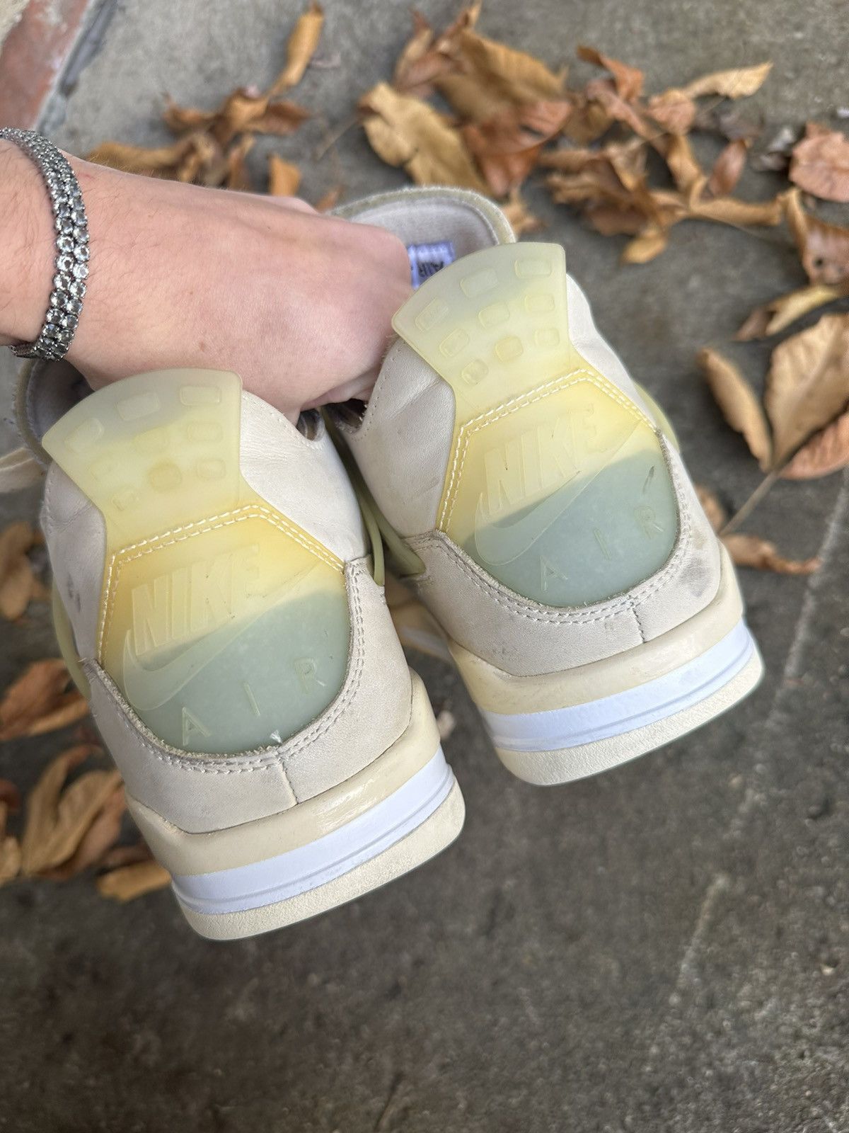 Jordan Brand × Off-White Nike Off-White Air Jordan 4 Retro SP Sail size 8.5m 10w Size US 8.5 / EU 41-42 - 4 Thumbnail