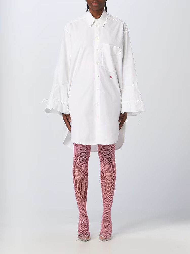 Palm Angels o1y1125 Solid Color Shirt in White Size M / US 6-8 / IT 42-44 - 1 Thumbnail