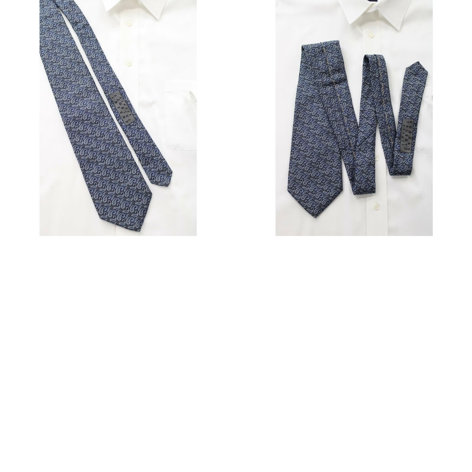 Robert Talbott Robert Talbott Estate Necktie Men's Blue Paisley Tie 58" x 4" Designer Designer Tie Mens Blue Paisley 58" 4" Silk Vintage No Size ONE SIZE - 8 Thumbnail