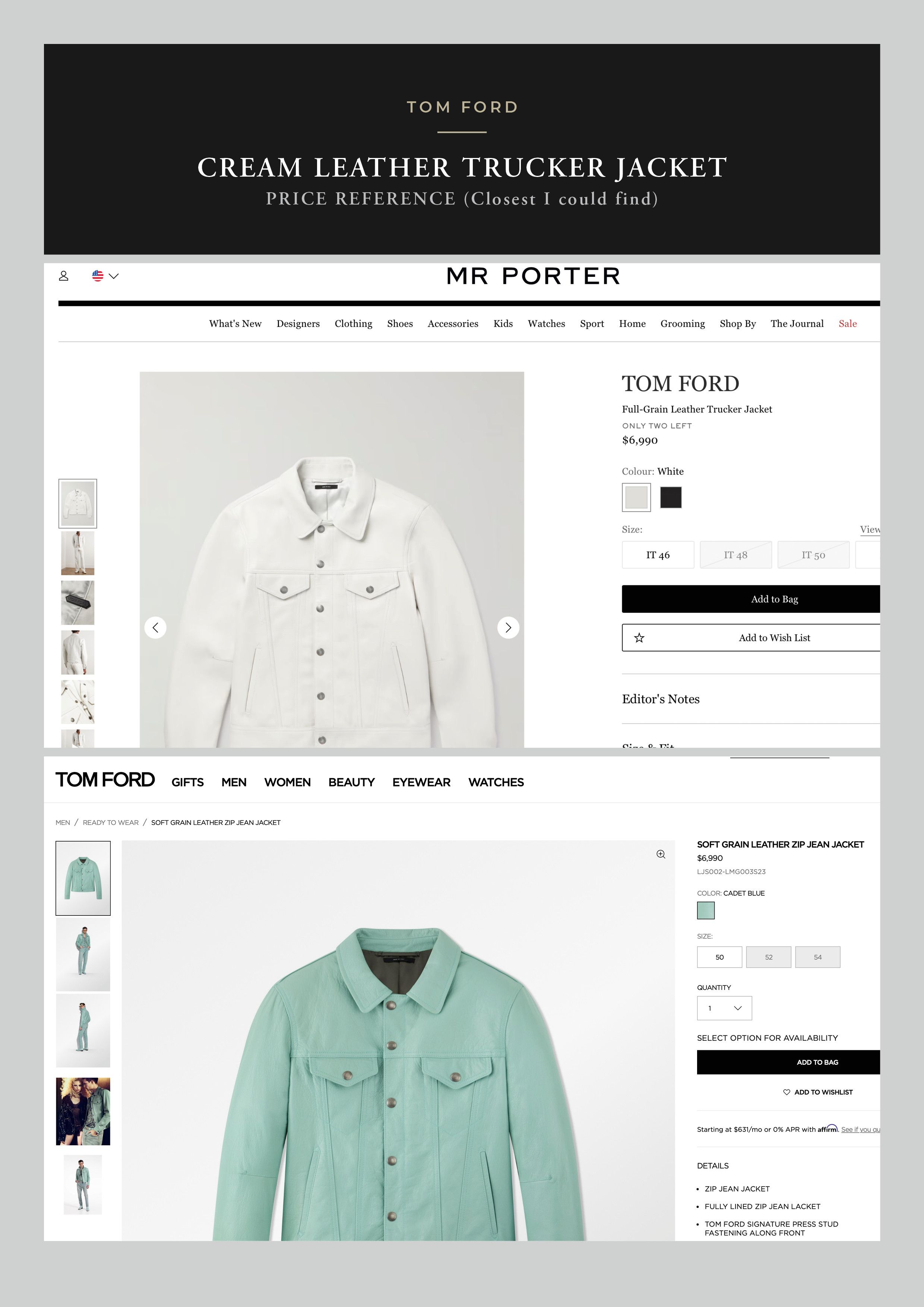 Tom Ford This Is the One, Actual Runway Piece! Ultra Rare $7,600 Size US M / EU 48-50 / 2 - 14 Thumbnail