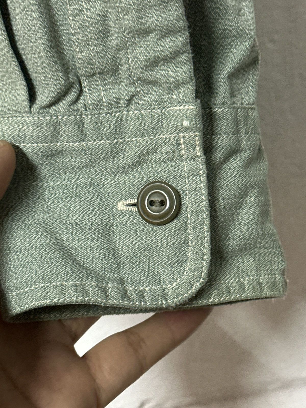 Polo Ralph Lauren RRL Curtis Japanese Herringbone Military Twill Button Shirt Size US M / EU 48-50 / 2 - 15 Thumbnail