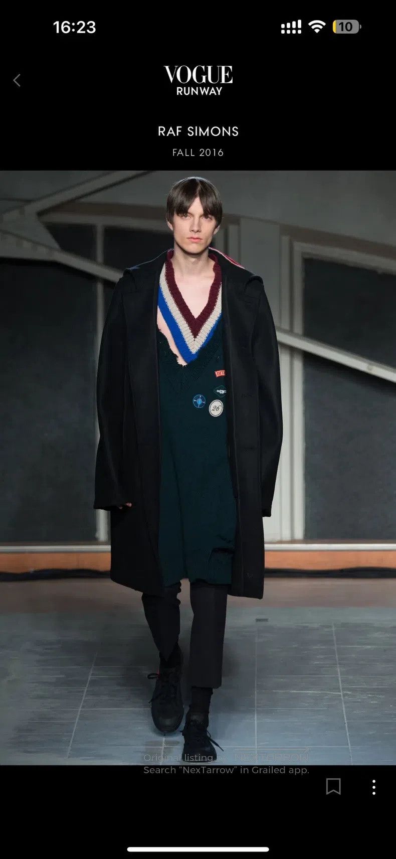 Raf Simons Raf Simons 16aw lapel cloth coat Size US S / EU 44-46 / 1 - 5 Thumbnail