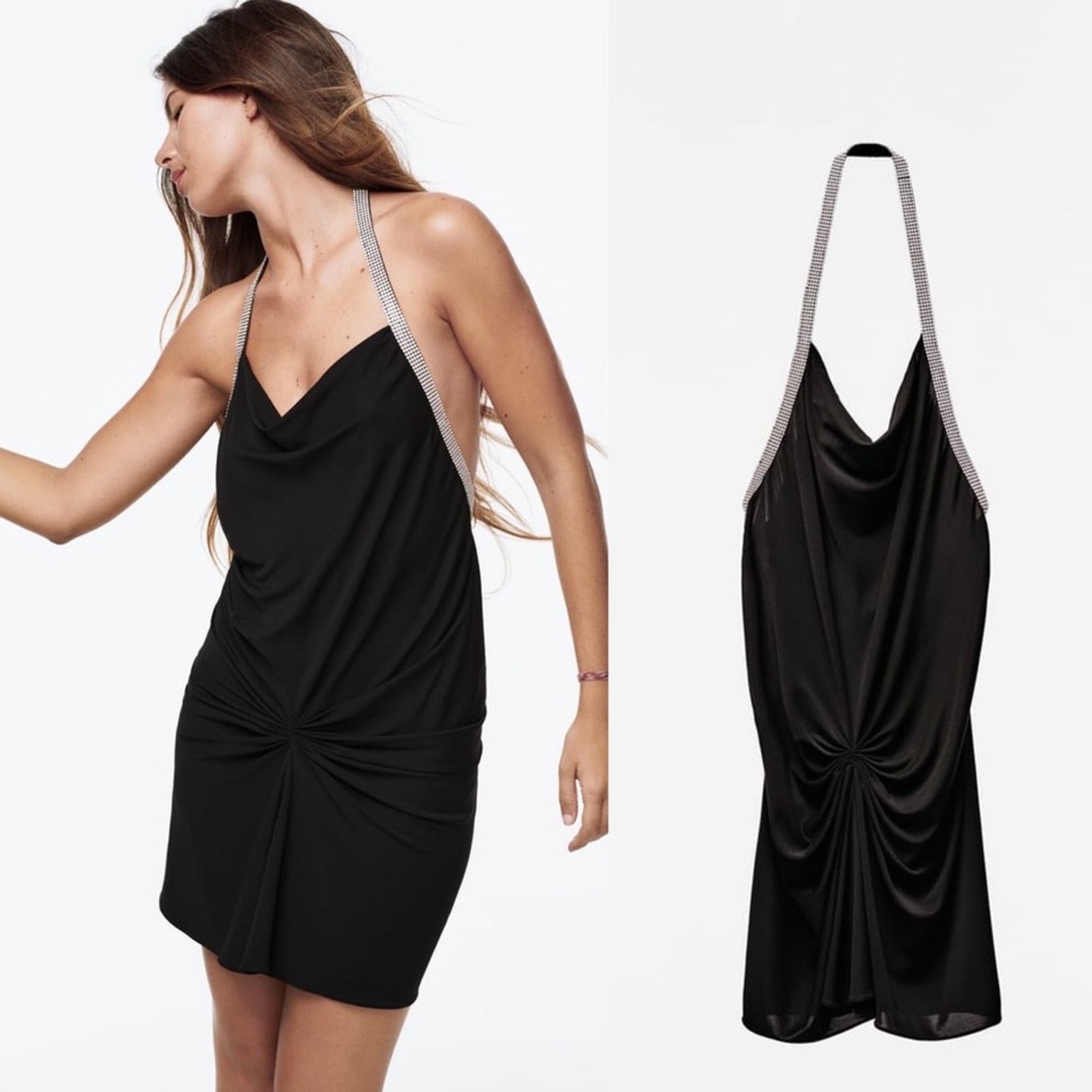 Zara ZARA RHINESTONE DRAPED DRESS LIMITED EDITION Size S / US 4 / IT 40 - 7 Thumbnail