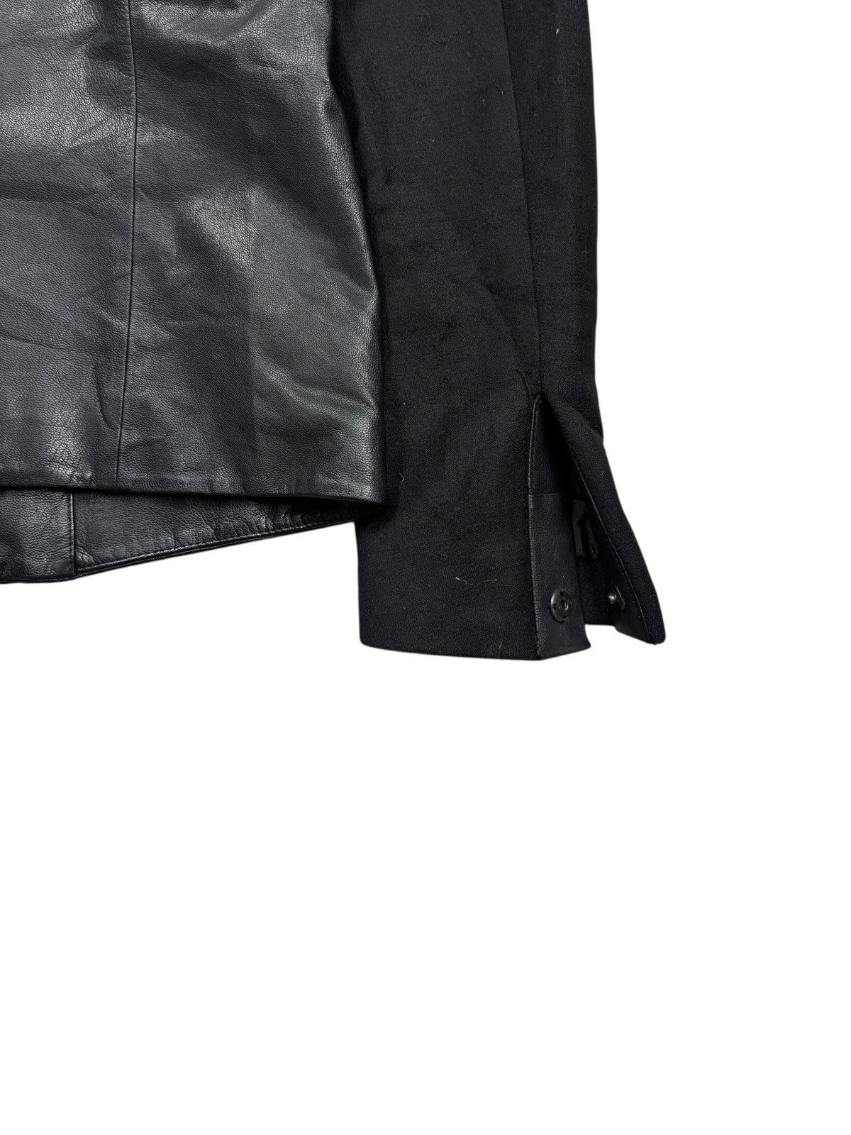Ekam 2000s System - Rick Owens Style Asymetric Zip Leather Jacket Size US M / EU 48-50 / 2 - 11 Thumbnail