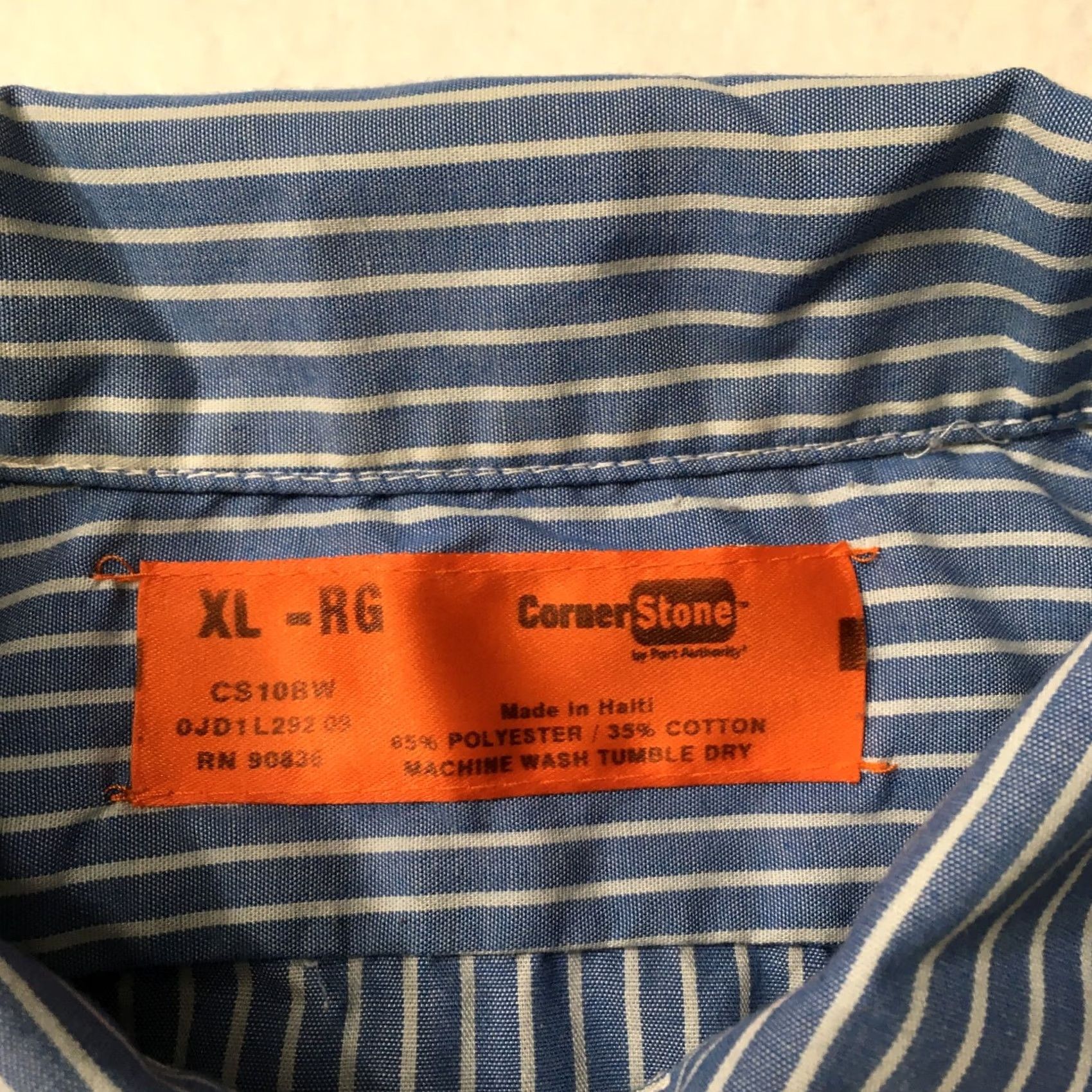Vintage Technology Genuine Clothes Men's XL Embroidered Striped Shirt Size US XL / EU 56 / 4 - 3 Thumbnail