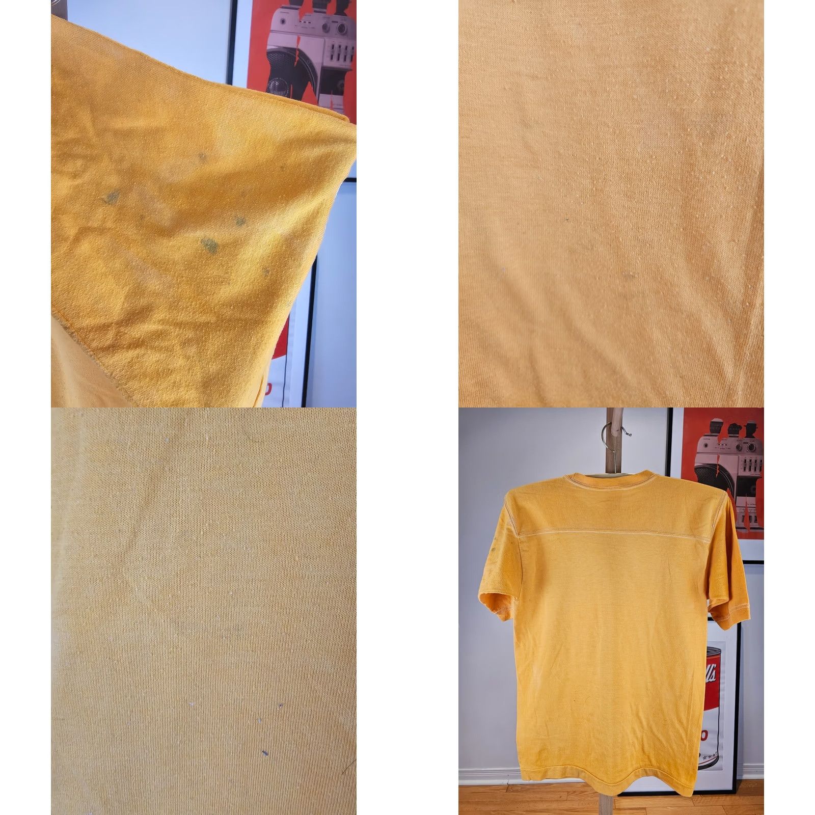 Vintage VINTAGE Sportswear Shirt Mens T-Shirt Yellow 50/50 Football Jersey SZ M 70's 18 INCH 26 INCH Cotton Short Sleeve Round Neck Classic Size US M / EU 48-50 / 2 - 8 Thumbnail