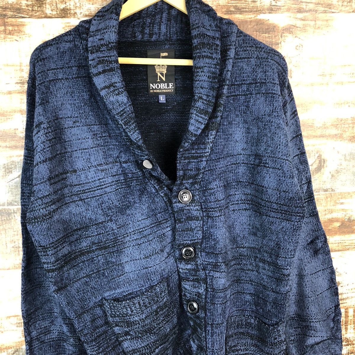 Homespun Knitwear Noble Dark Blue Cardigan Knitwear #A952 Size L / US 10 / IT 46 - 5 Thumbnail