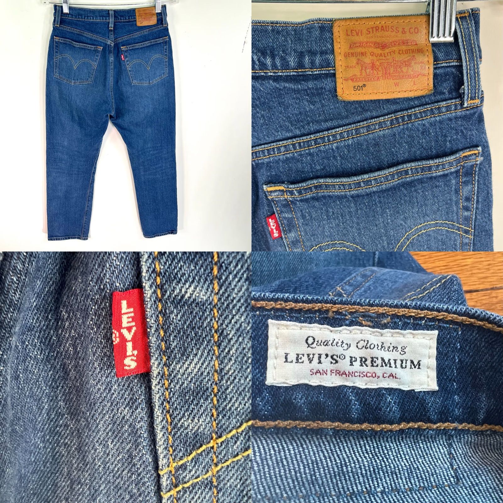 Levi's VINTAGE Levi's 501 Women's Jeans Size 27x26 High Rise Medium Wash Blue Big E Size 27" / US 4 / IT 40 - 8 Thumbnail