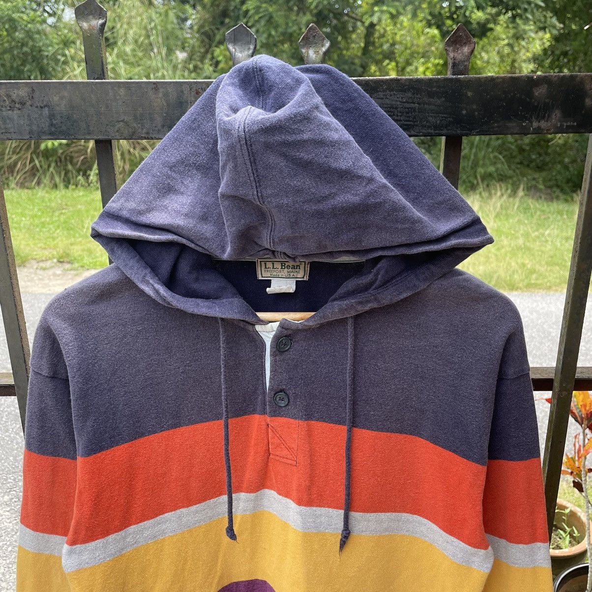 L.L. Bean 🔥🔥Vintage L.L.Bean Striped Multicolour Hooded Polos Tee Size US S / EU 44-46 / 1 - 3 Thumbnail