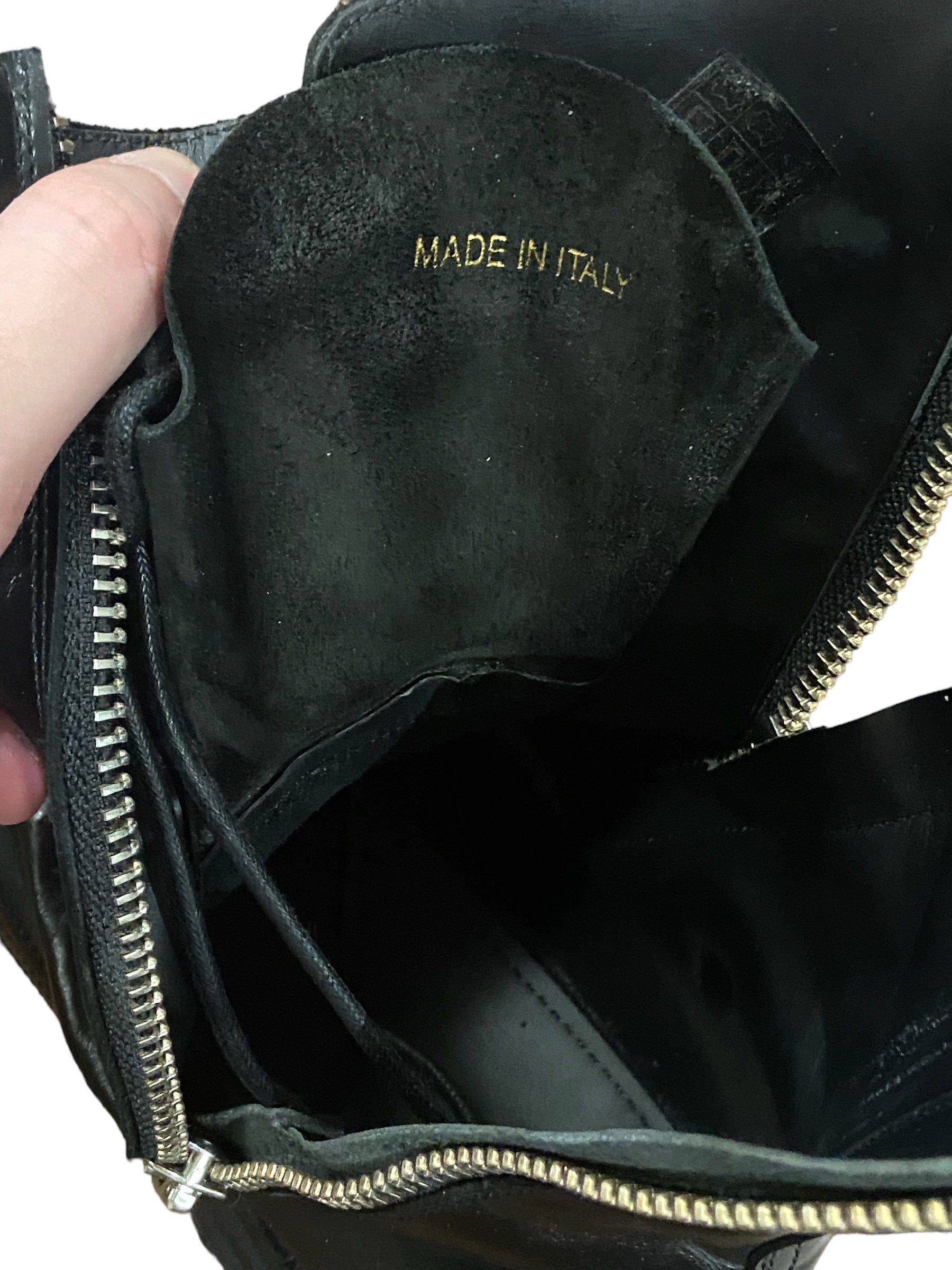 From The First SERGIO ZIP COMBAT BOOT - BLACK LEATHER Size US 12 / EU 45 - 6 Thumbnail