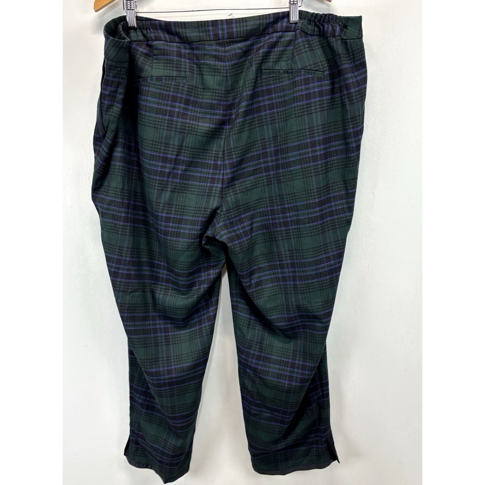 Talbots Talbots Wool Plaid Dress Pants Women’s 24W Plus Grosgrain Trim Old Money Dress Pants Multicolor Wool Blend 27.5in Inseam Size 42" / US 20 - 3 Thumbnail