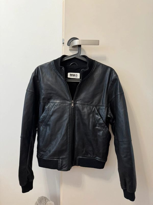 Maison Margiela × Vintage Vintage MM6 Maison Margiela Leather Bomber Black Jacket S Size S / US 4 / IT 40 - 1 Thumbnail