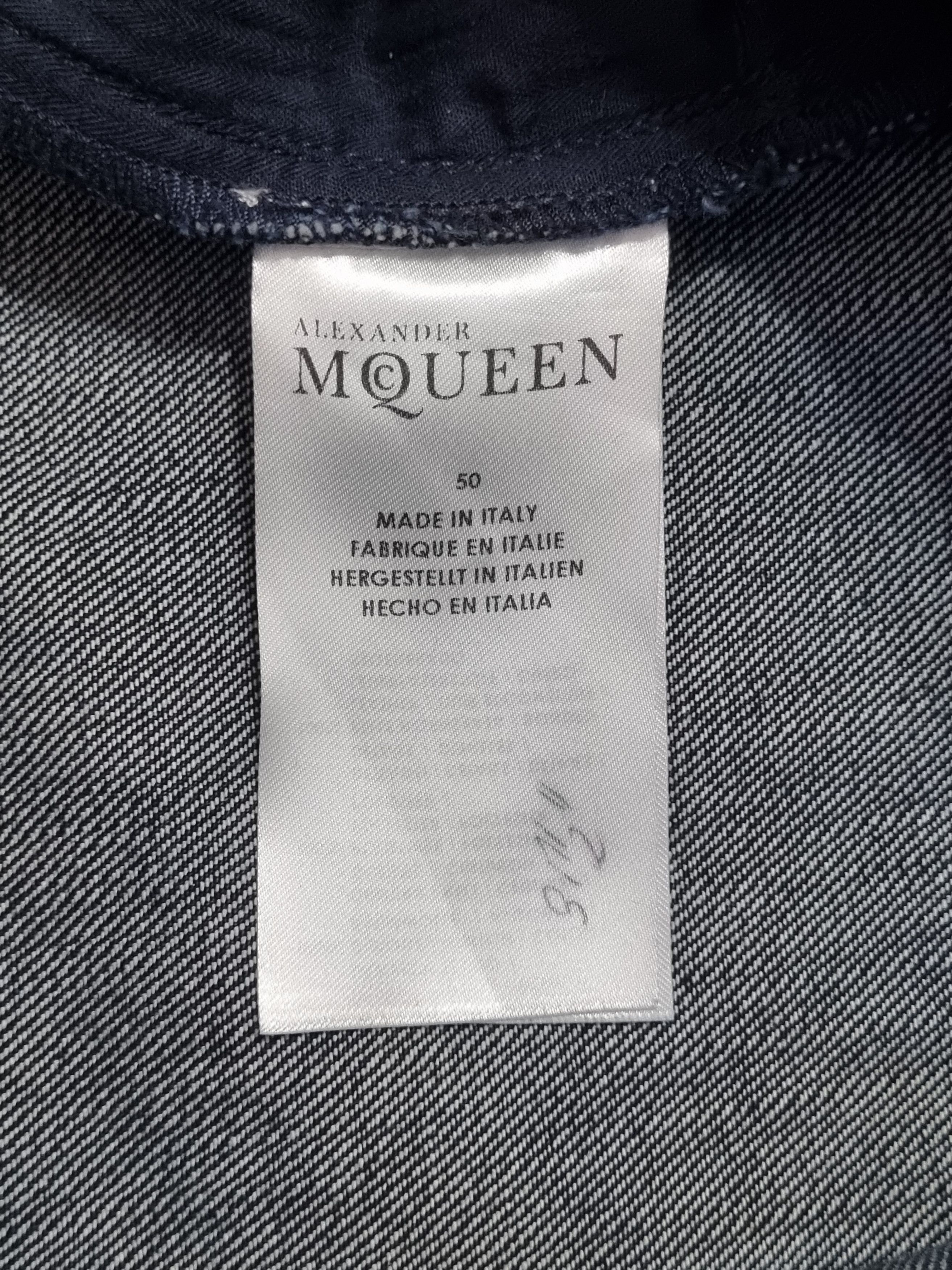Alexander McQueen Alexander McQueen Luxury Dark Blue Selvedge Jeans Size US 34 / EU 50 - 11 Thumbnail