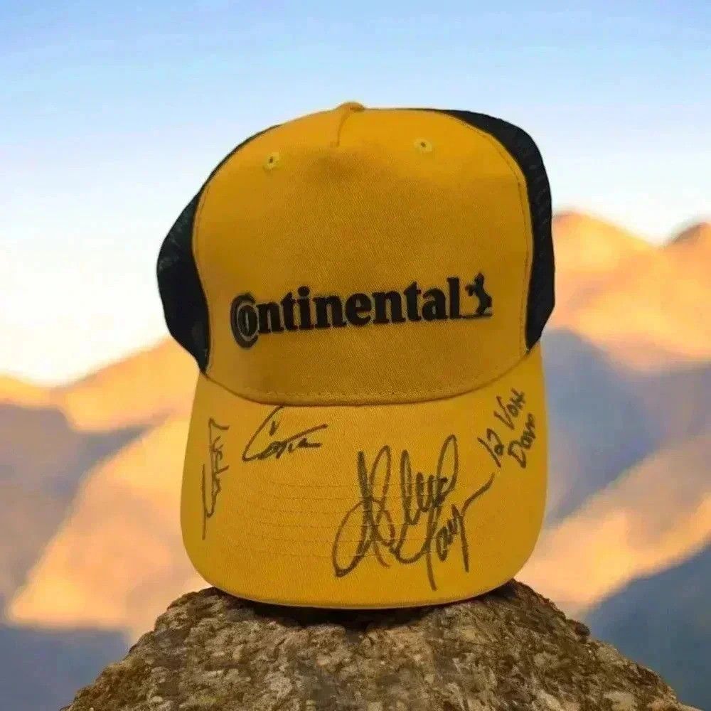 Vintage Continental Tire Signed Hat Autographed by 4 Lucky, 12v Dav Size ONE SIZE - 1 Thumbnail