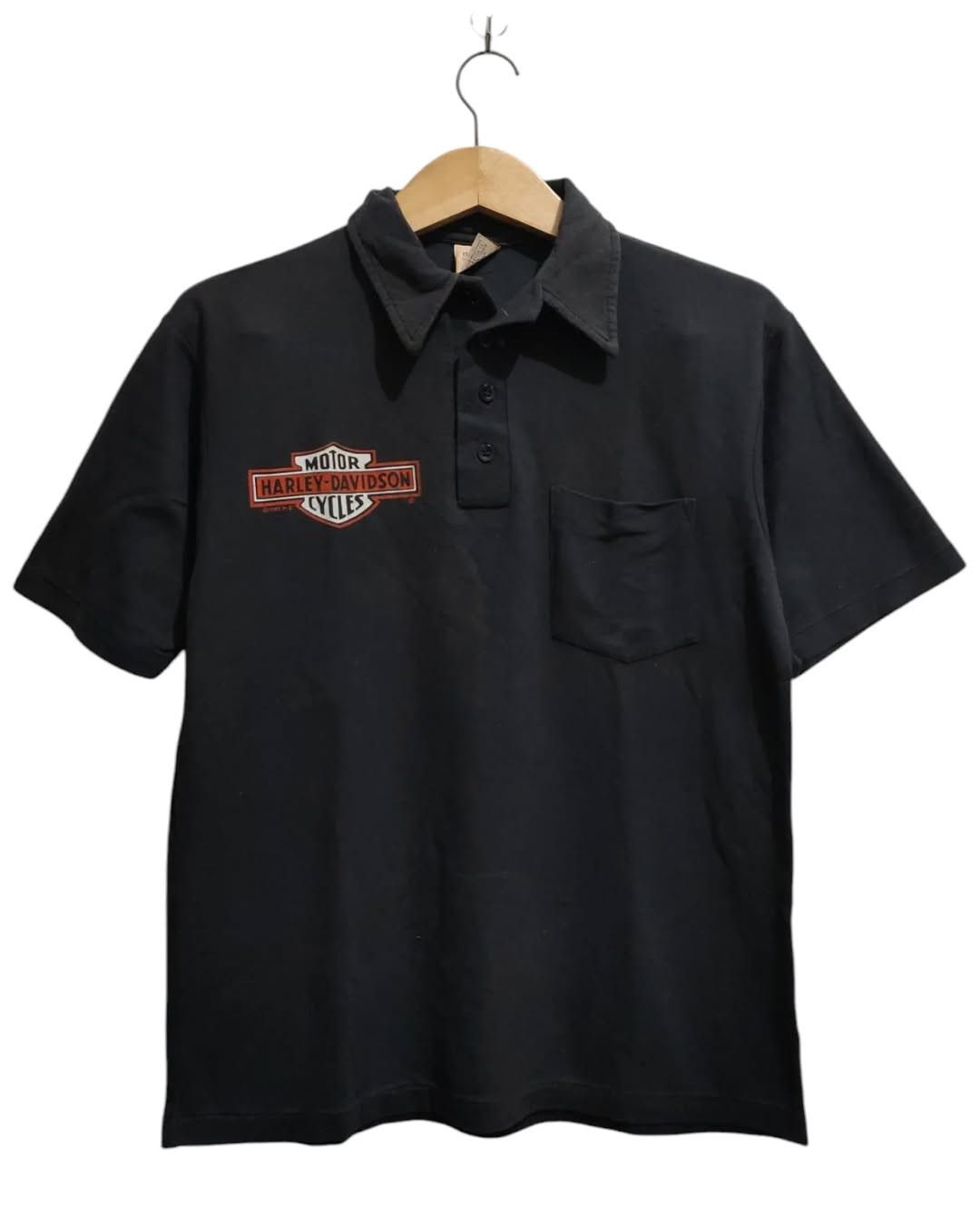 Harley Davidson × Vintage Vintage 80s Harley Davidson Polo shirt ©1983 Size US M / EU 48-50 / 2 - 1 Thumbnail