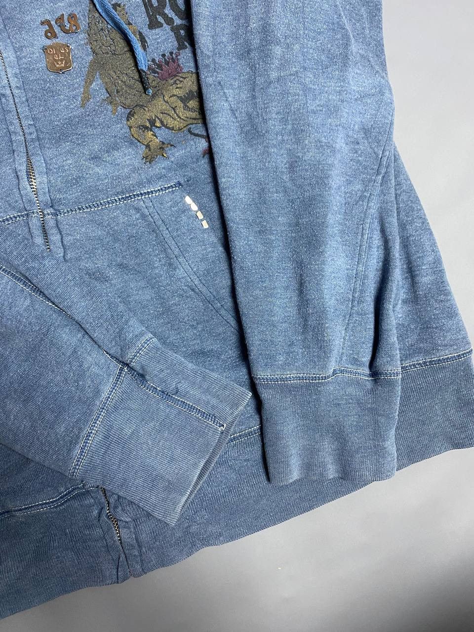Diesel Diesel Royal Rock Zip Hoodie Sz M Blue Fabric Faded Graphic Size US M / EU 48-50 / 2 - 8 Thumbnail
