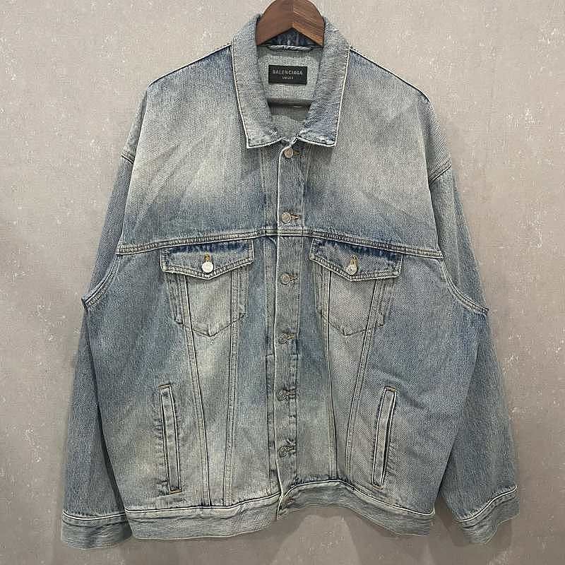Balenciaga Balenciaga Logo Print Denim Jacket Size S Size US S / EU 44-46 / 1 - 1 Thumbnail