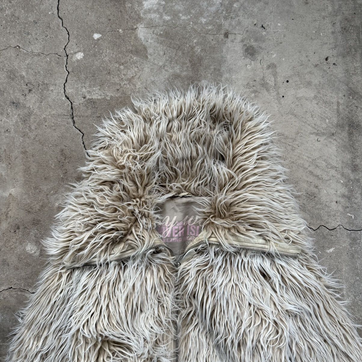 If Six Was Nine 00's River Island Crop Faux Fur High Neck Bomber Jacket Size S / US 4 / IT 40 - 4 Thumbnail