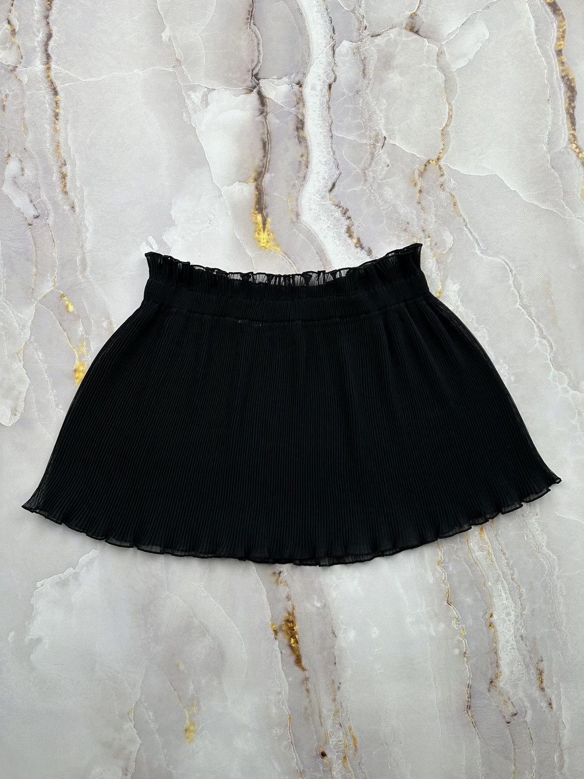 Japanese Brand Vintage Mesh Pleated Mini Skirt Size 27" / US 4 / IT 40 - 5 Thumbnail