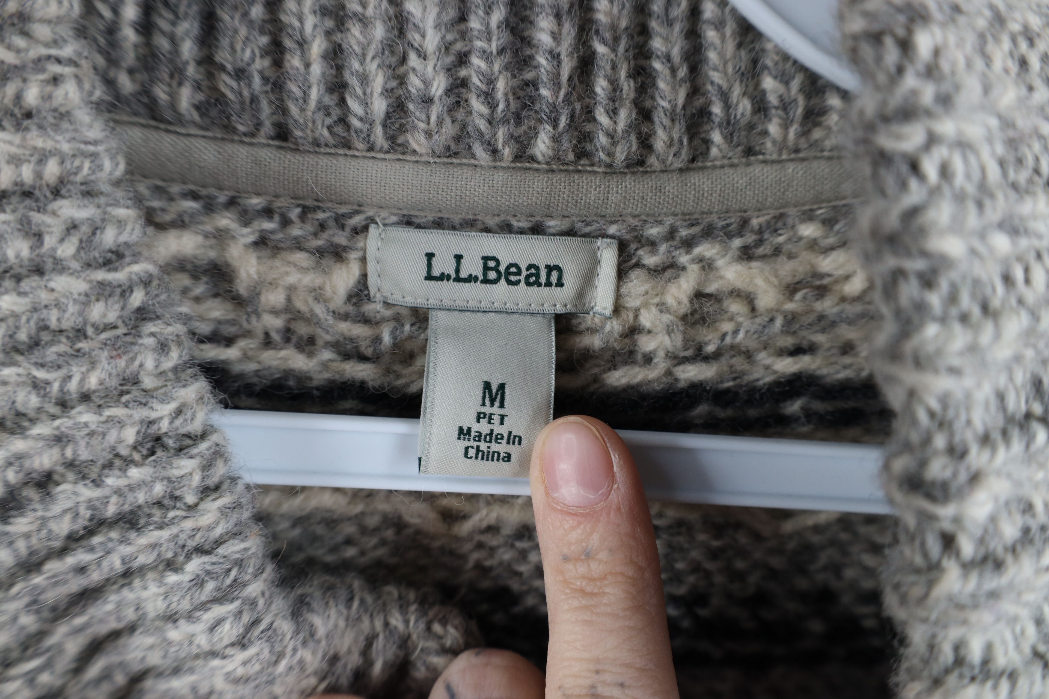 L.L. Bean × Vintage Vintage LL Bean Lambswool Full Zip Cardigan Sweater Size M / US 6-8 / IT 42-44 - 6 Thumbnail