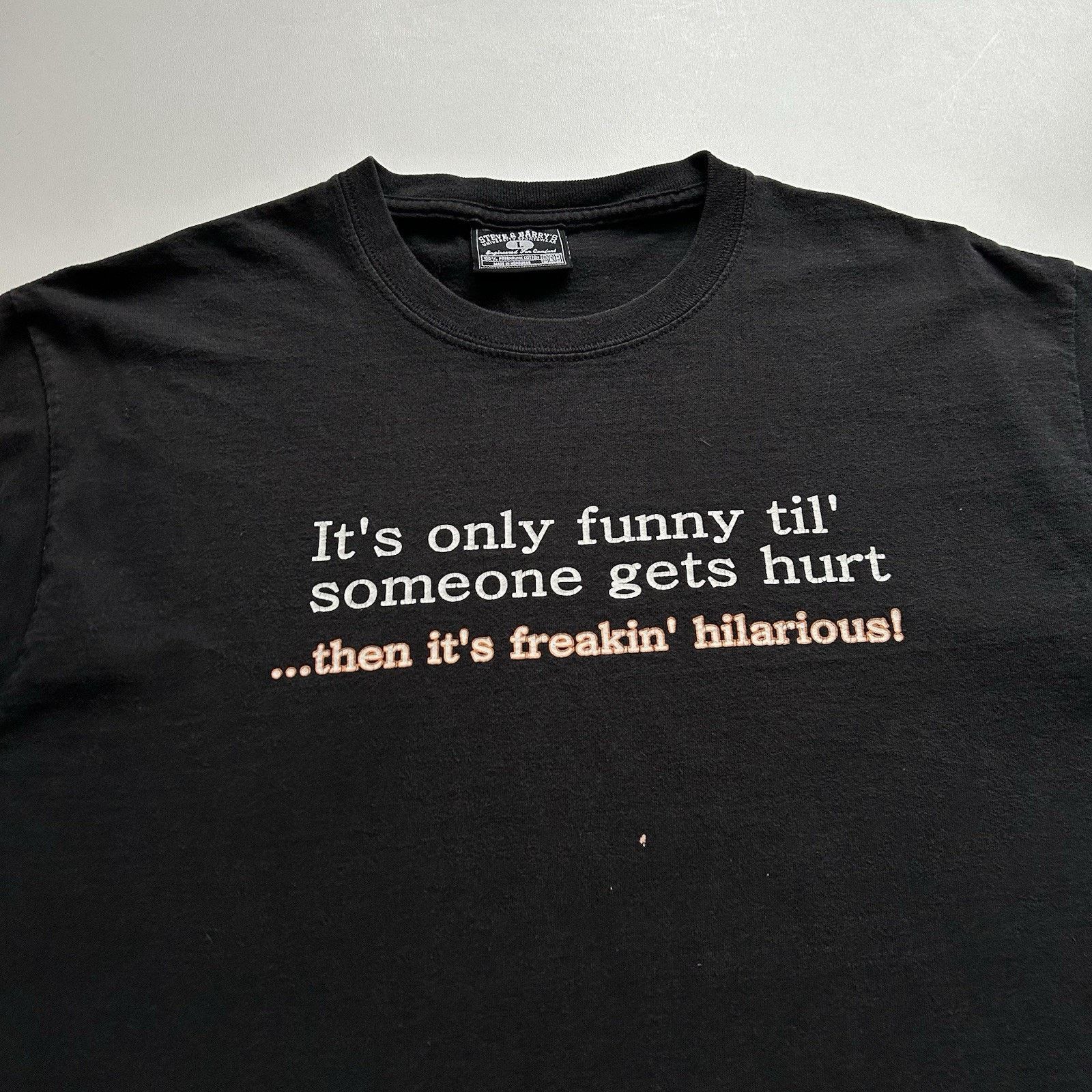 Vintage Vintage It's Only Funny Til Someone Gets Hurt T-Shirt Large Size US L / EU 52-54 / 3 - 2 Thumbnail