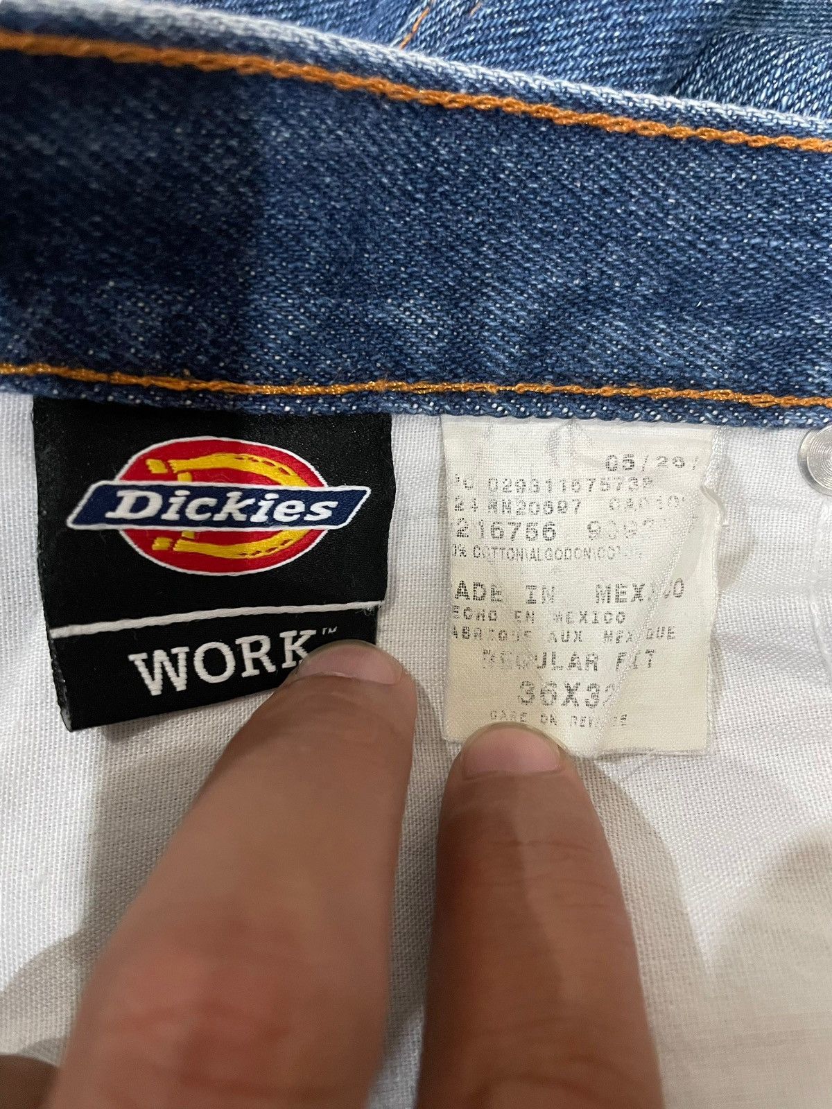 Dickies Y2k Vtg Dickies Work Baggy Wide Leg Faded Workwear Jeans Size US 36 / EU 52 - 8 Thumbnail