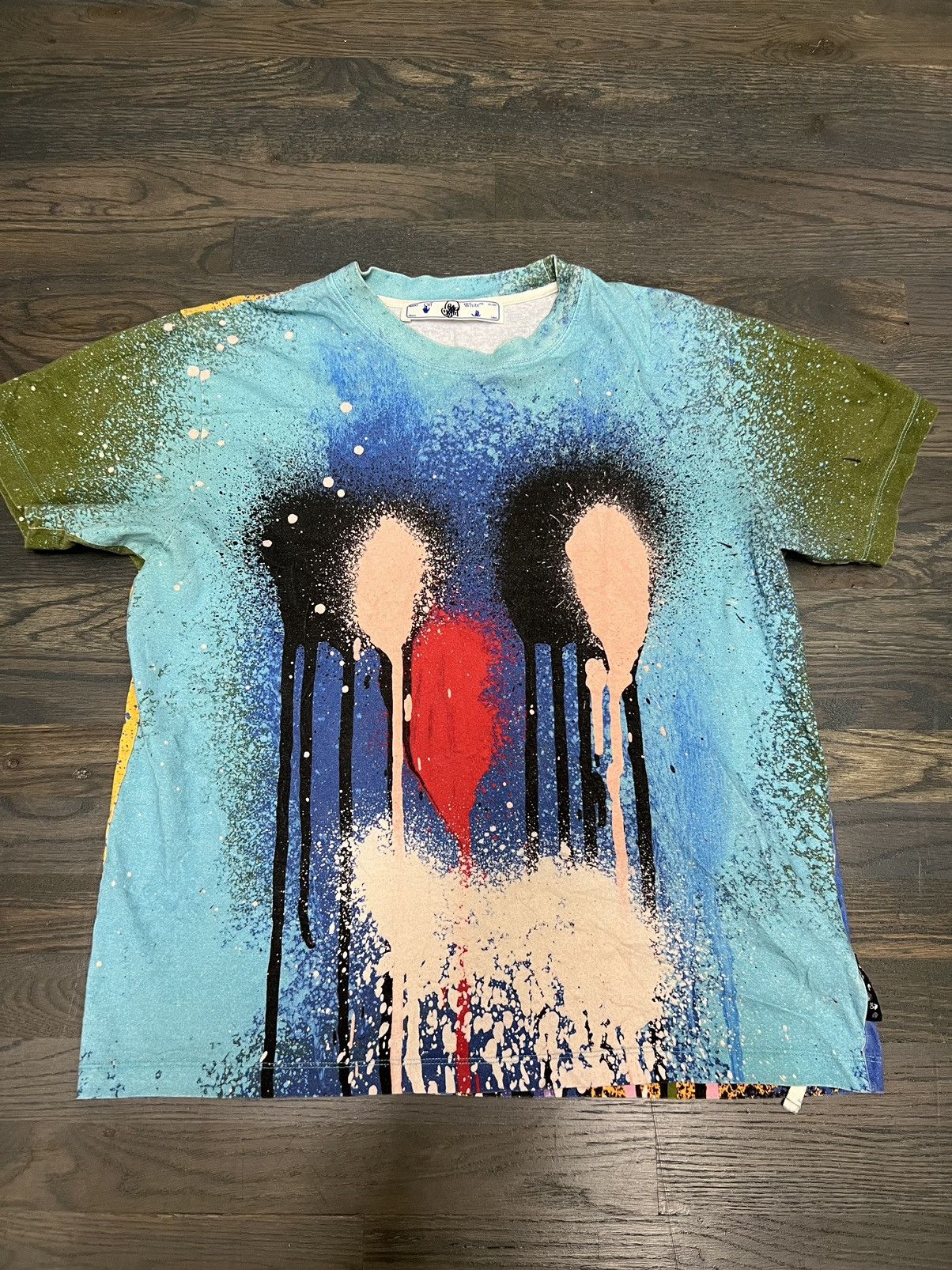 Off-White × Virgil Abloh Off-White x Katsu spray paint T-shirt Size US XL / EU 56 / 4 - 1 Thumbnail
