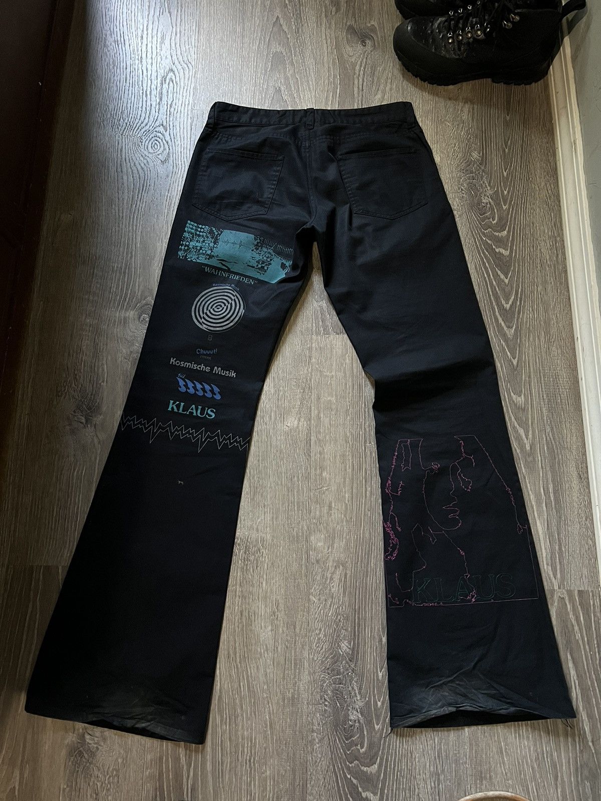 Undercover SS06 Klaus Embroidered Flared Pants