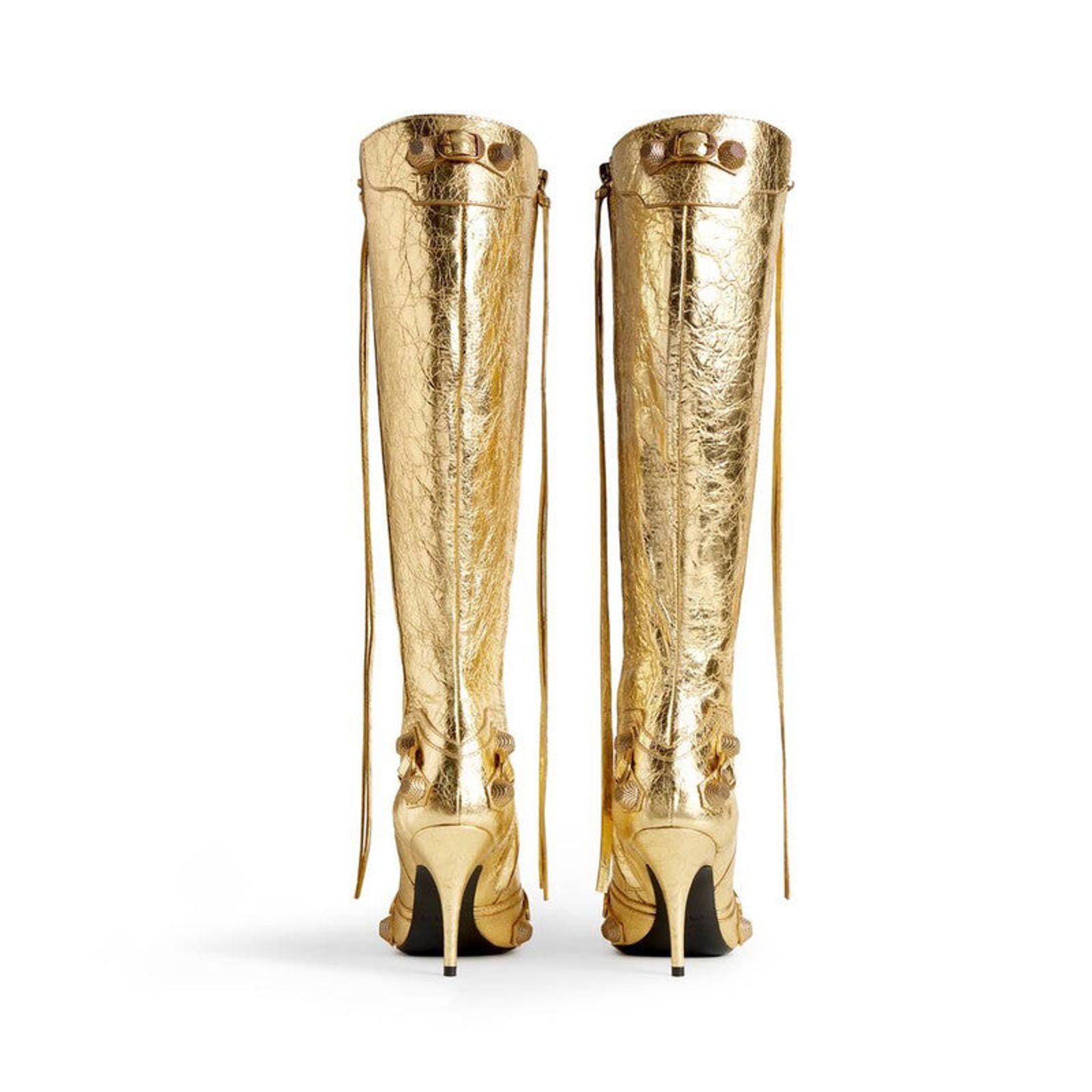 Balenciaga Balenciaga Cagole Metallized Boots Size US 5 / IT 35 - 5 Thumbnail