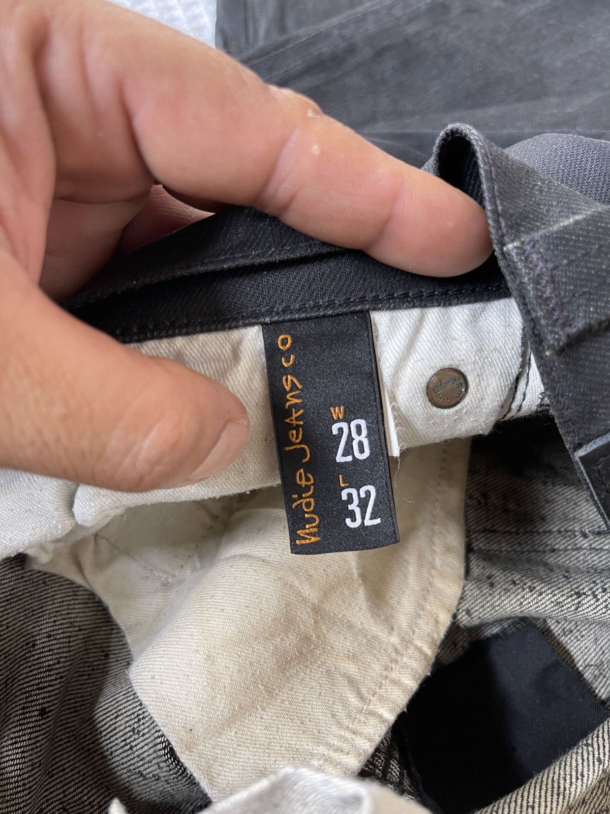 Jean Rare🔥Nudie Jeans Thin Finn Skinny Black Jeans Size US 29 - 12 Thumbnail
