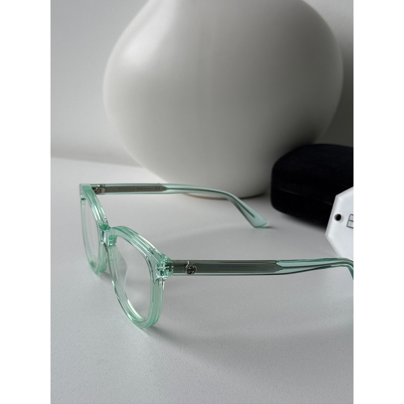 Gucci NEW Gucci GG1687O Clear Green Round Eyeglasses Frames Size ONE SIZE - 4 Thumbnail