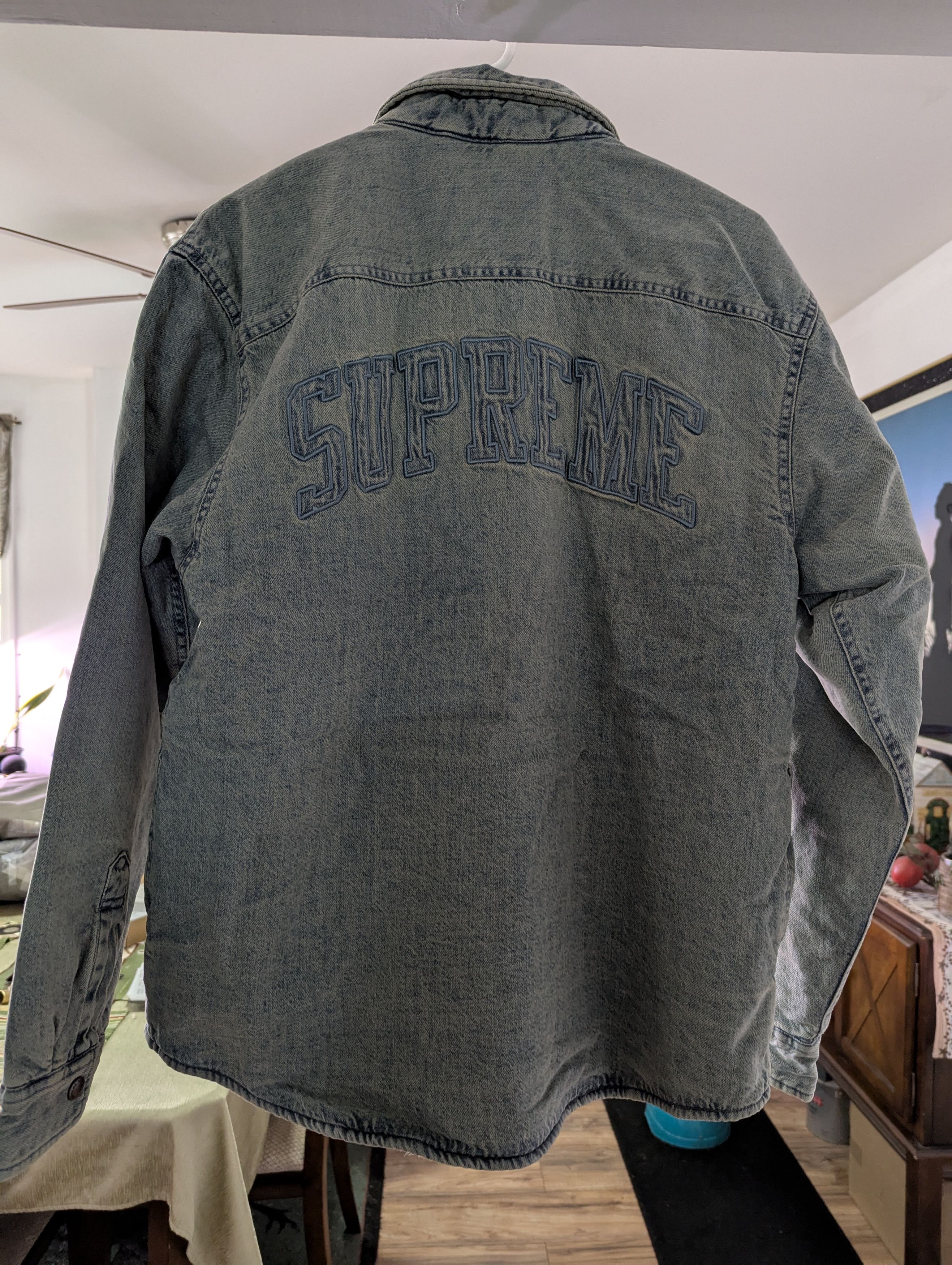 Supreme Sherpa Lined Work Shirt Size US S / EU 44-46 / 1 - 1 Thumbnail