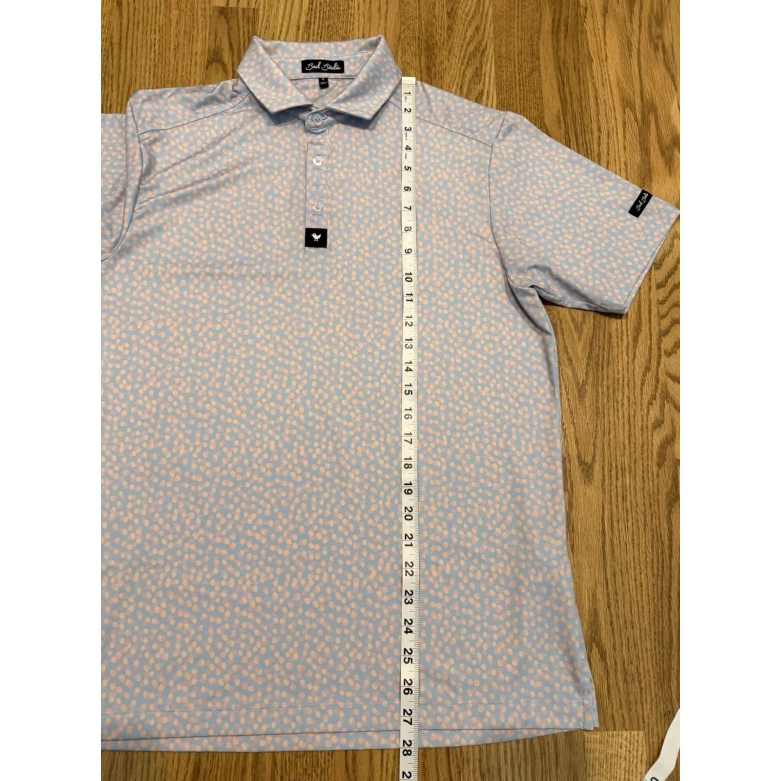 Vintage Bad Birdie Polo Shirt Mens Small Short Sleeve Stretch Golf Blue Infinity Size US S / EU 44-46 / 1 - 8 Thumbnail