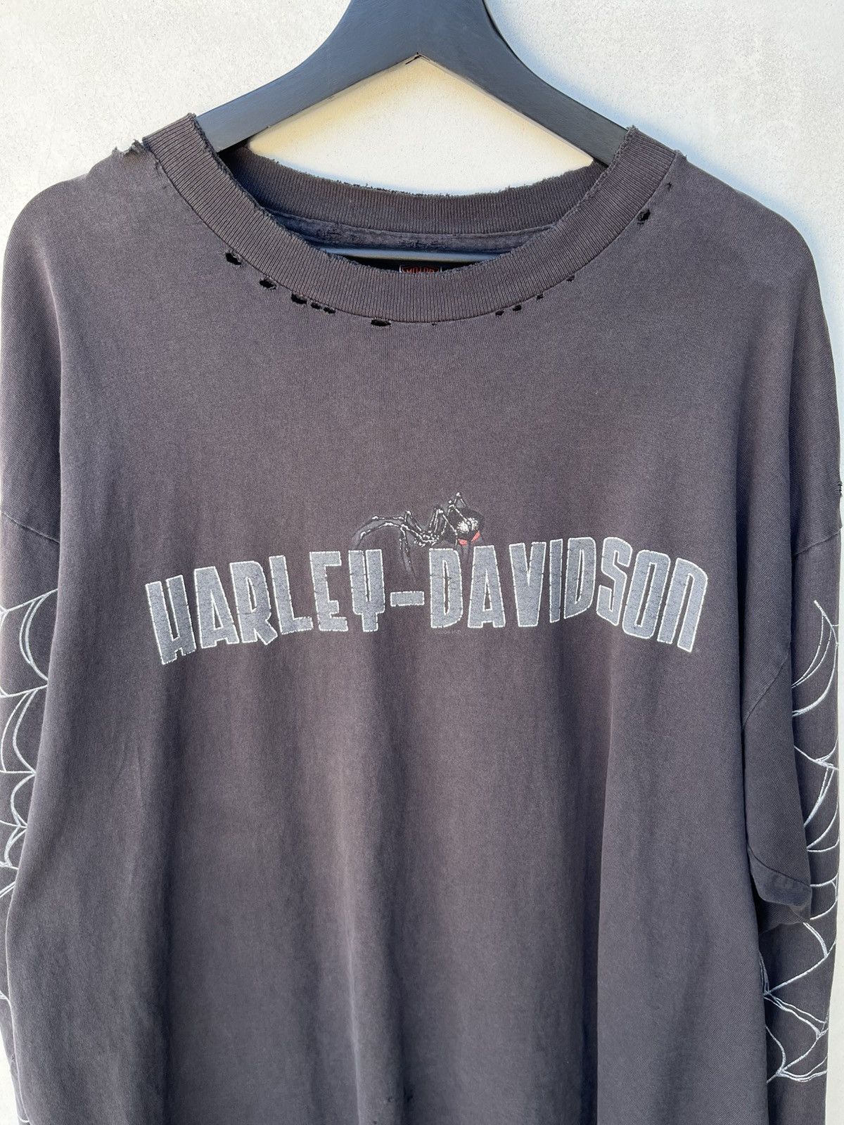 Harley Davidson Vintage Faded Harley Davidson Spider Longsleeve Size XL Size US XL / EU 56 / 4 - 3 Thumbnail